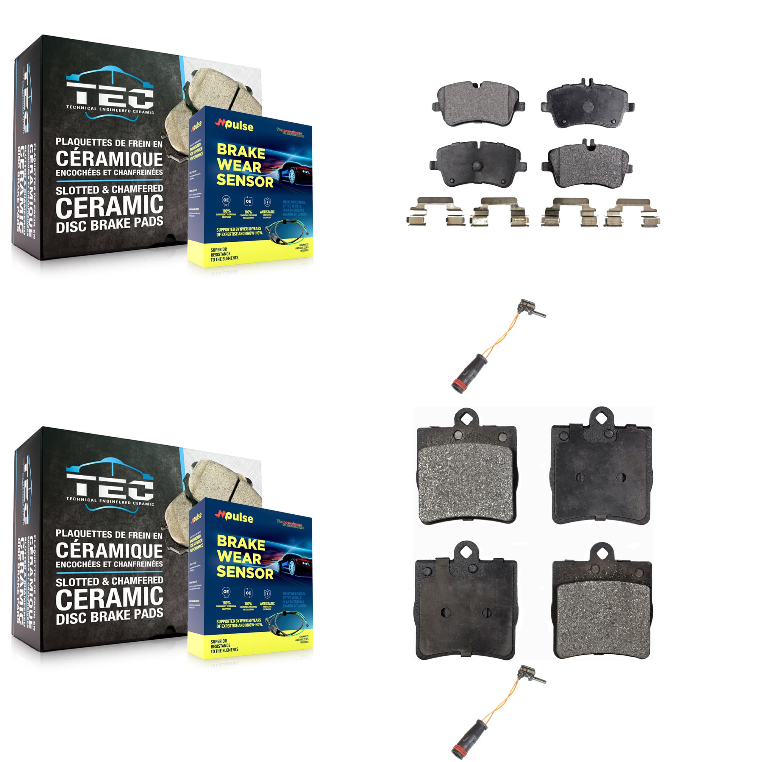 Positive Plus - KPW-100127 - Front and Rear Disc Brake Pad Kits image 1