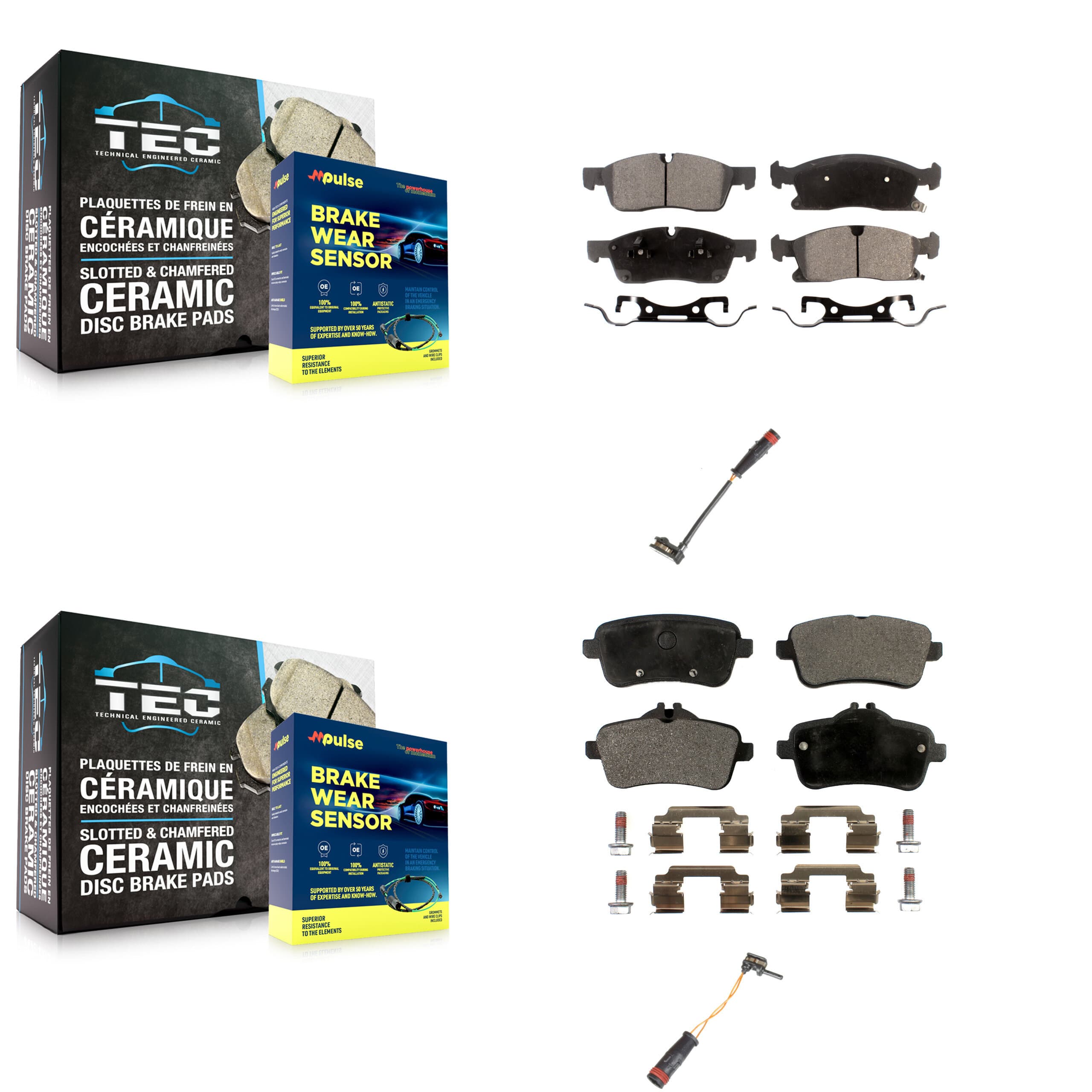 Positive Plus - KPW-100139 - Front and Rear Disc Brake Pad Kits image 1