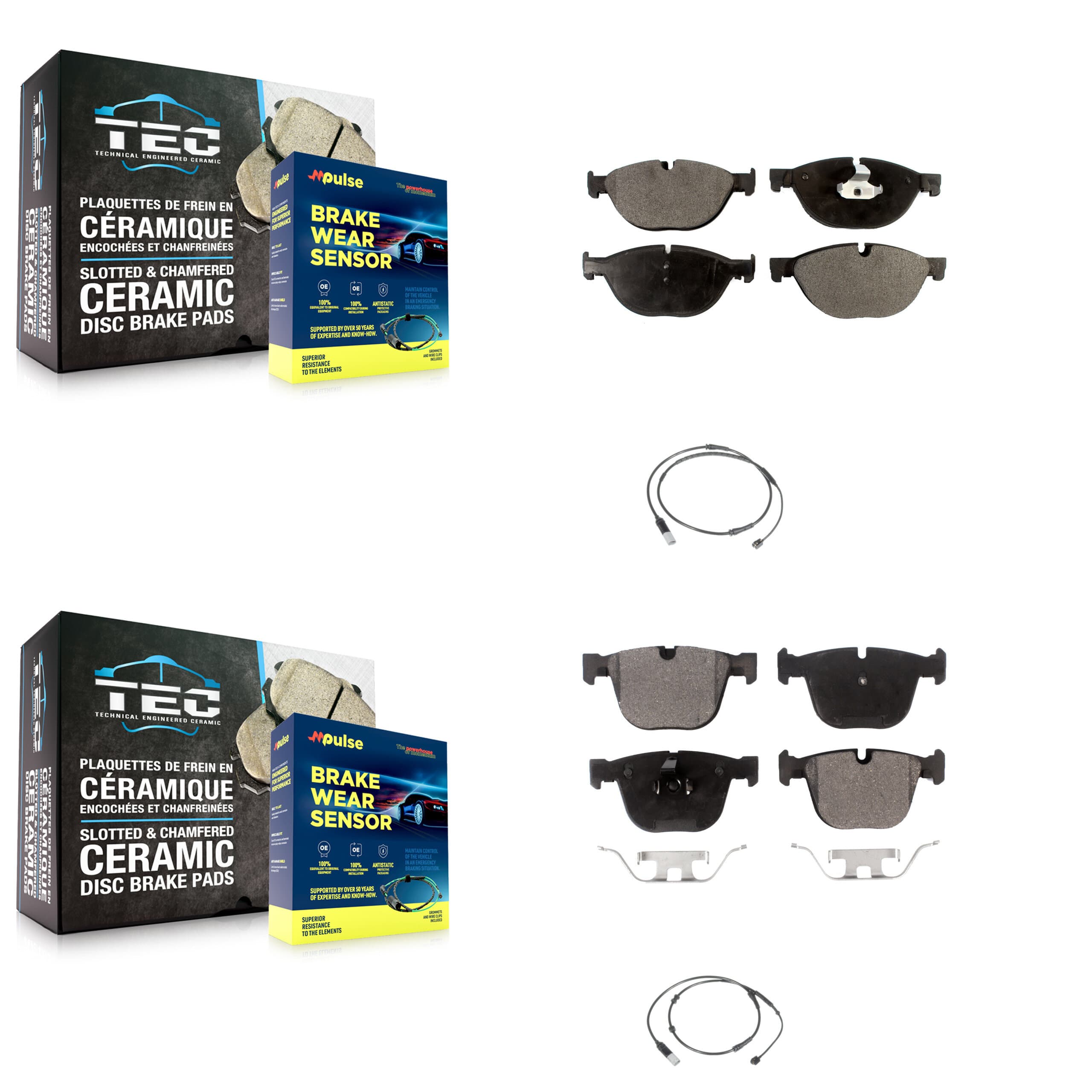 Positive Plus - KPW-100143 - Front and Rear Disc Brake Pad Kits image 1