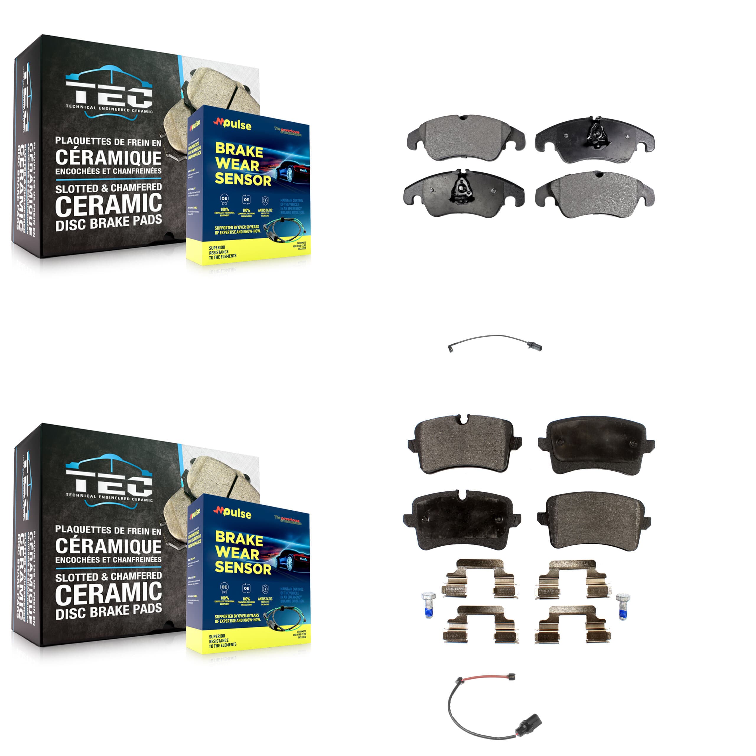Positive Plus - KPW-100152 - Front and Rear Disc Brake Pad Kits image 1