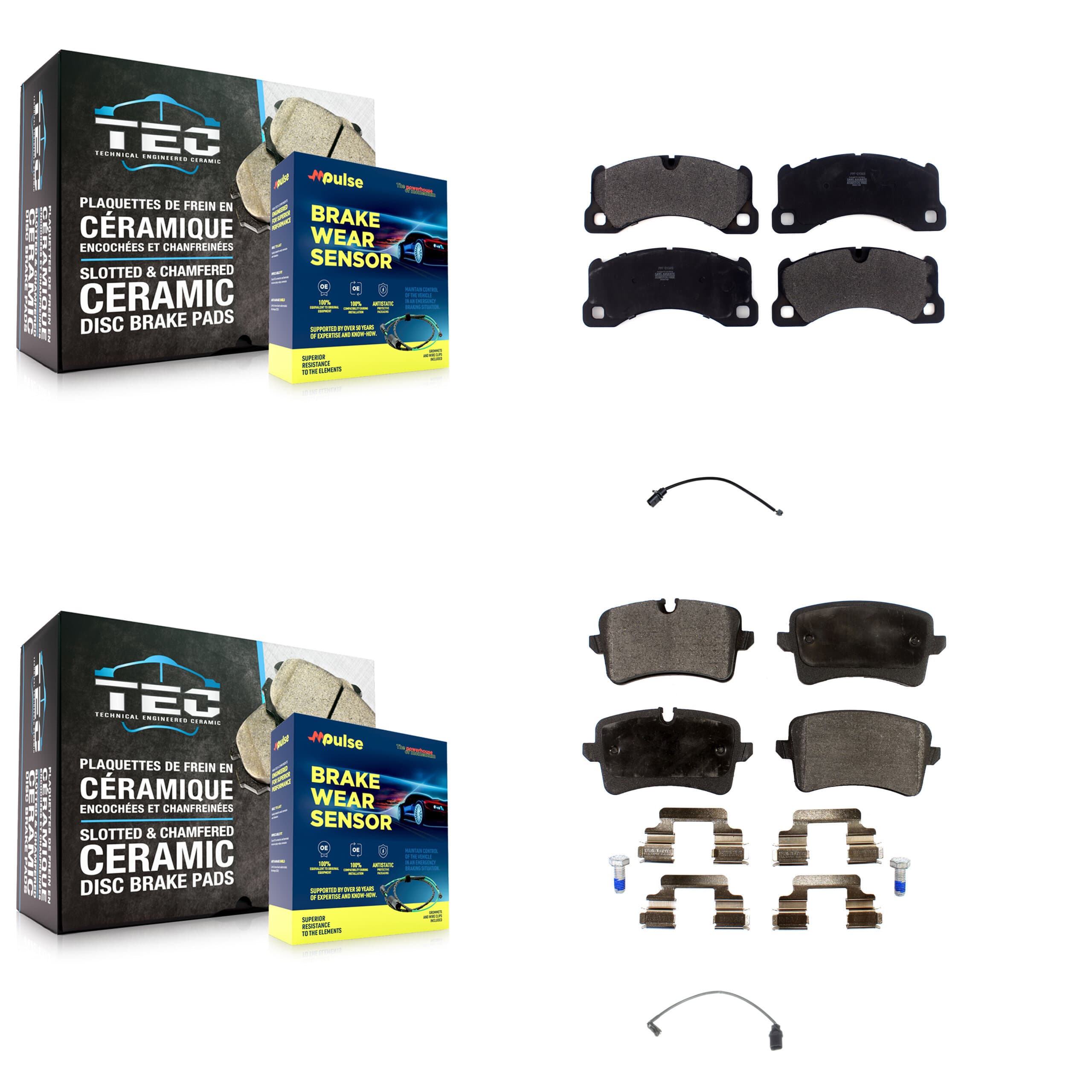 Positive Plus - KPW-100162 - Front and Rear Disc Brake Pad Kits image 1