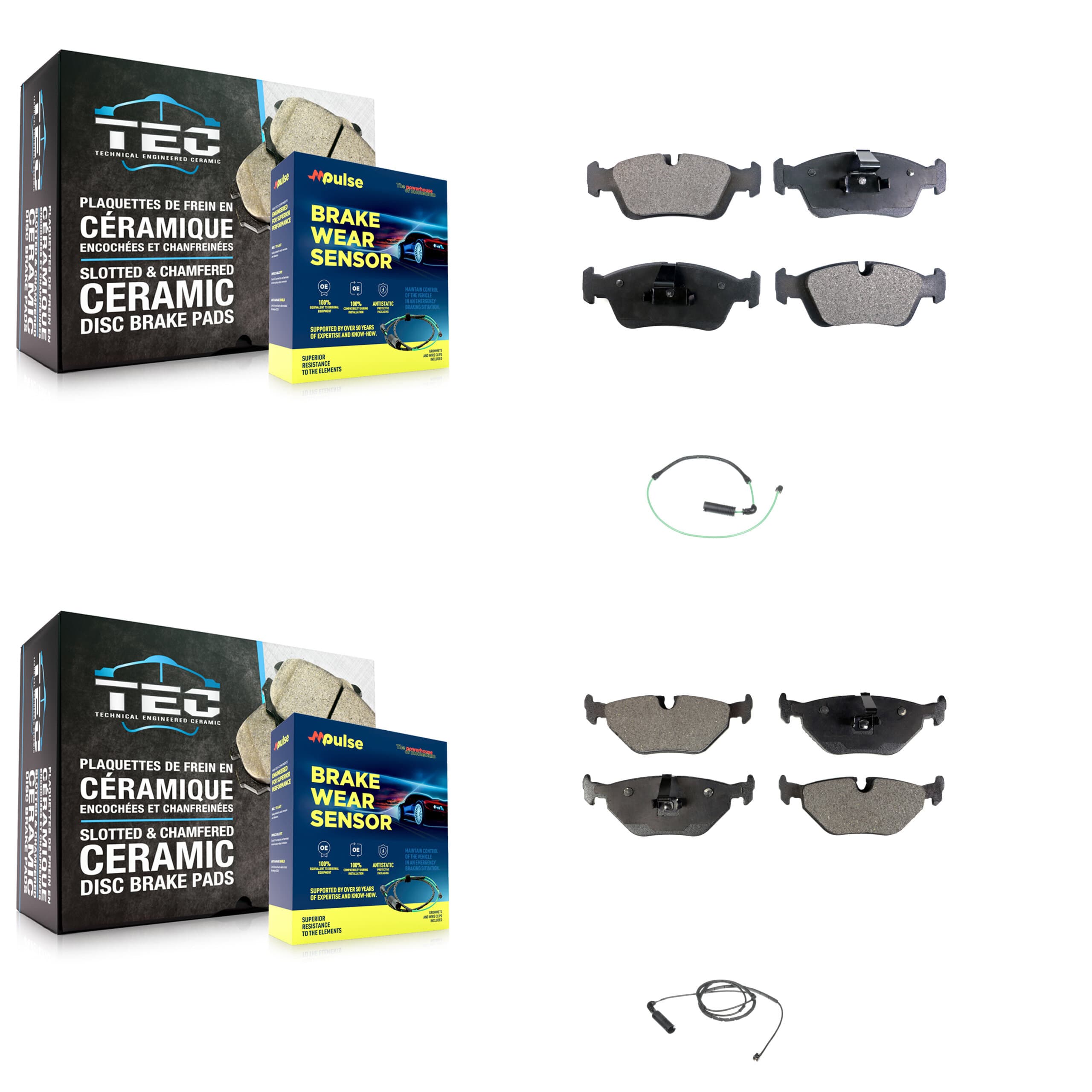 Positive Plus - KPW-100177 - Front and Rear Disc Brake Pad Kits image 1