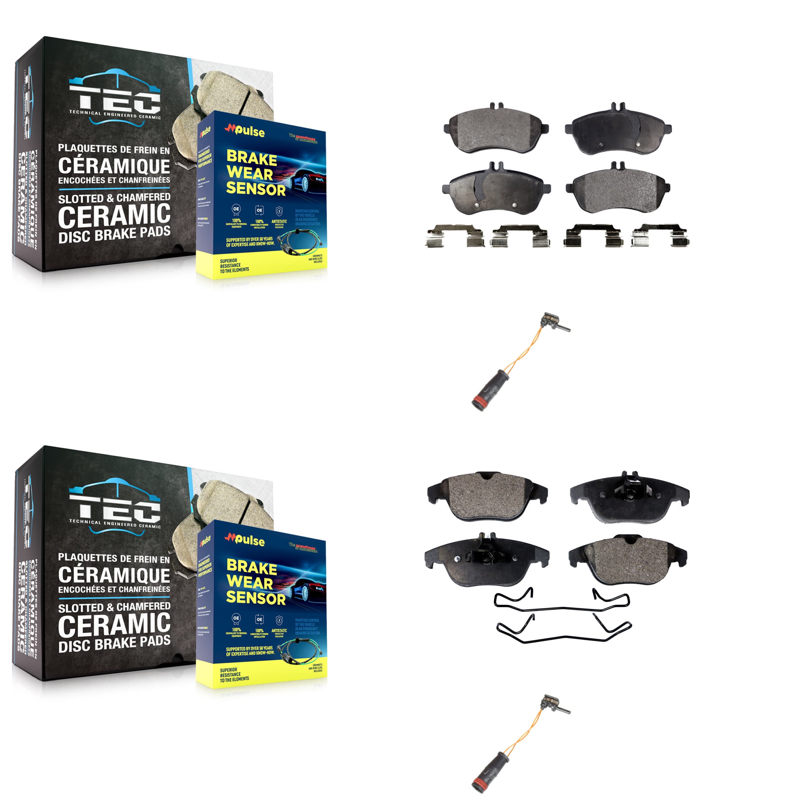 Positive Plus - KPW-100180 - Front and Rear Disc Brake Pad Kits image 1