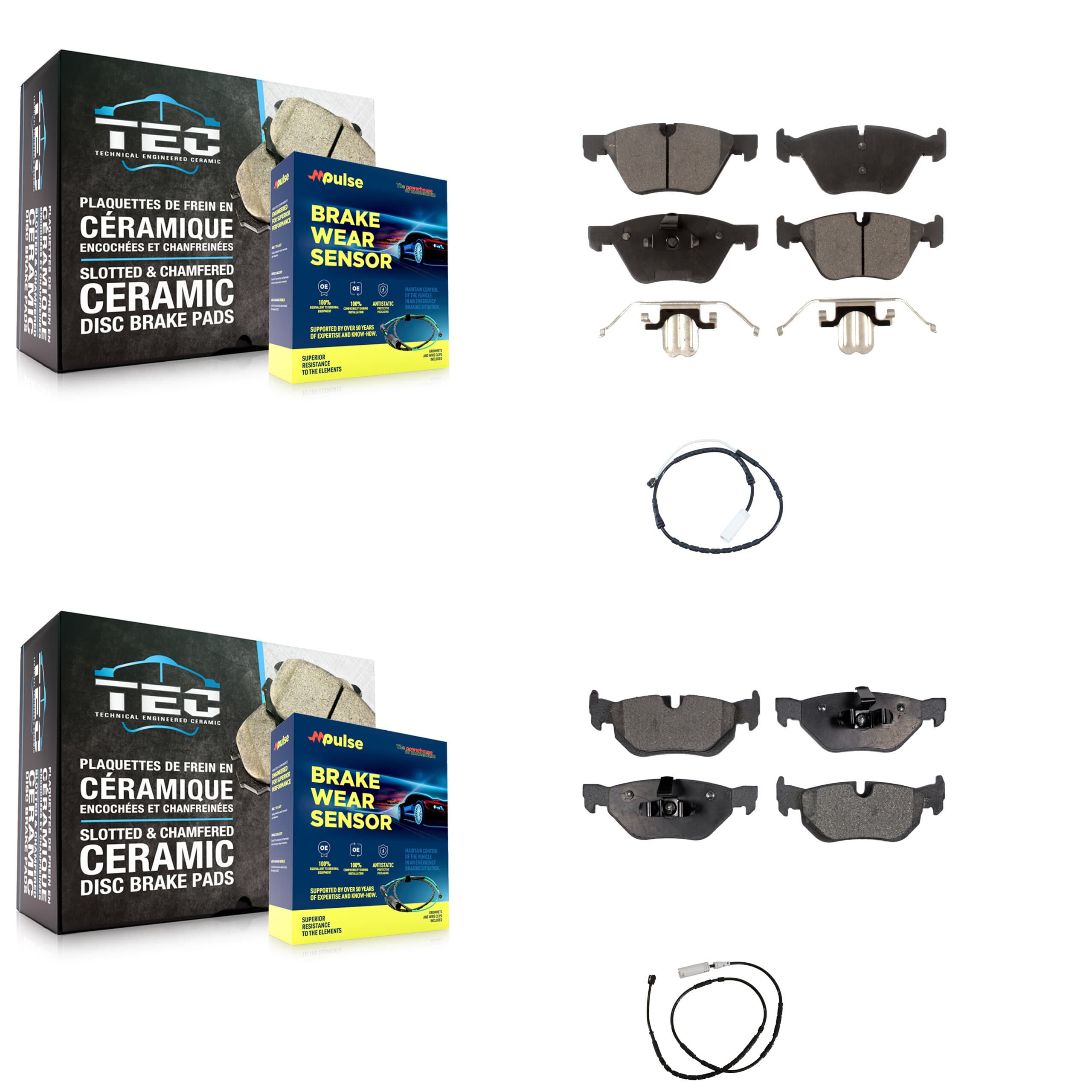 Positive Plus - KPW-100187 - Front and Rear Disc Brake Pad Kits image 1
