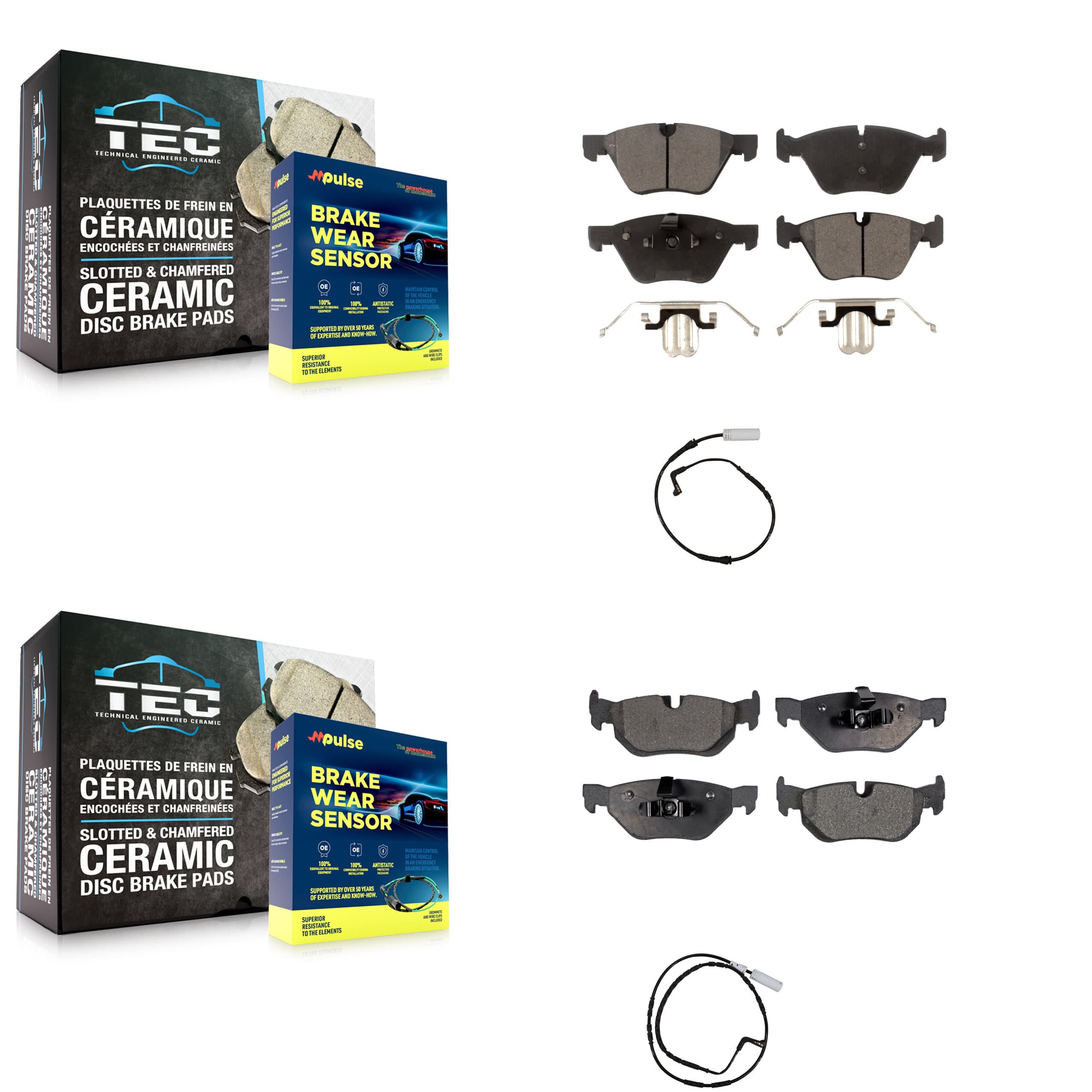 Positive Plus - KPW-100193 - Front and Rear Disc Brake Pad Kits image 1