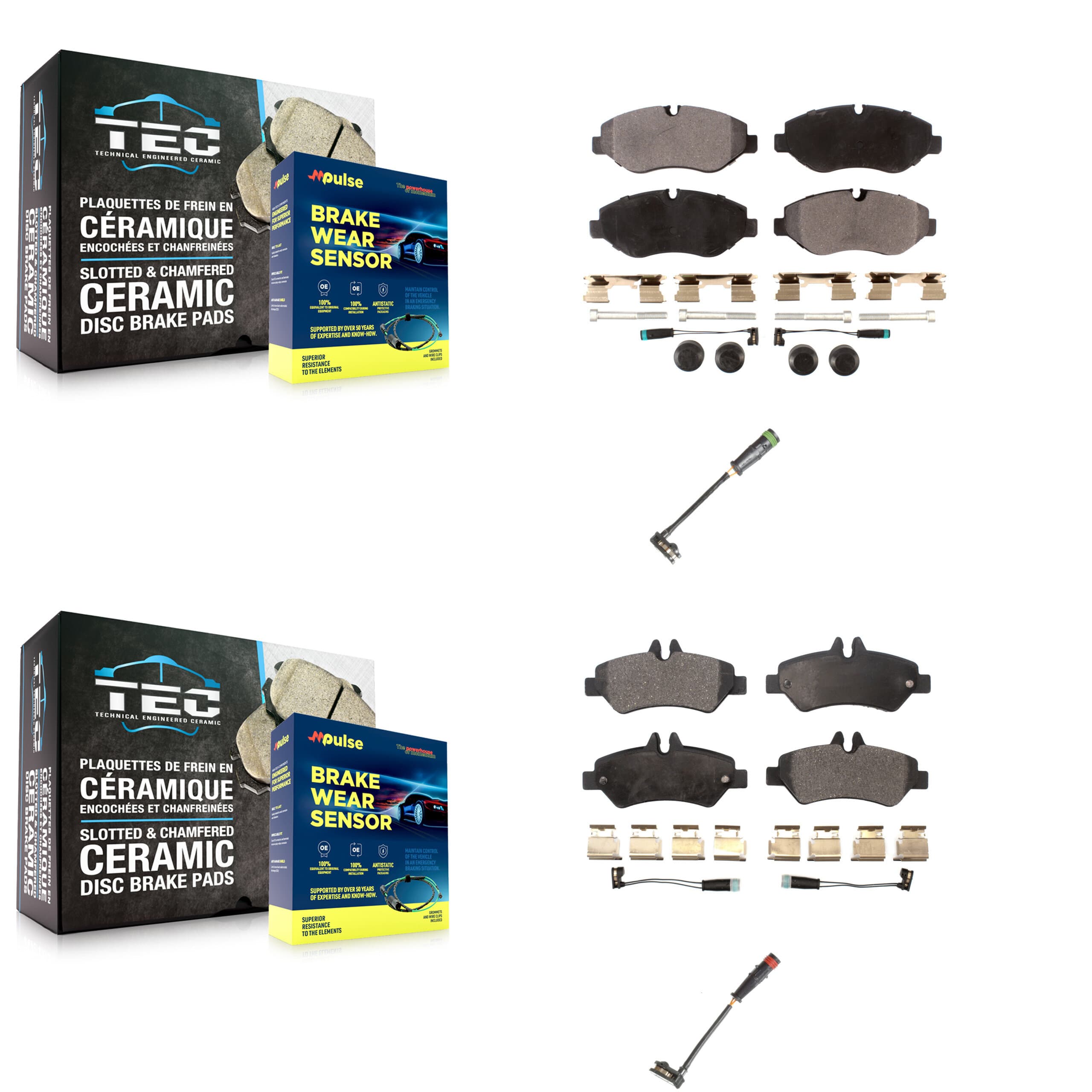 Positive Plus - KPW-100197 - Front and Rear Disc Brake Pad Kits image 1