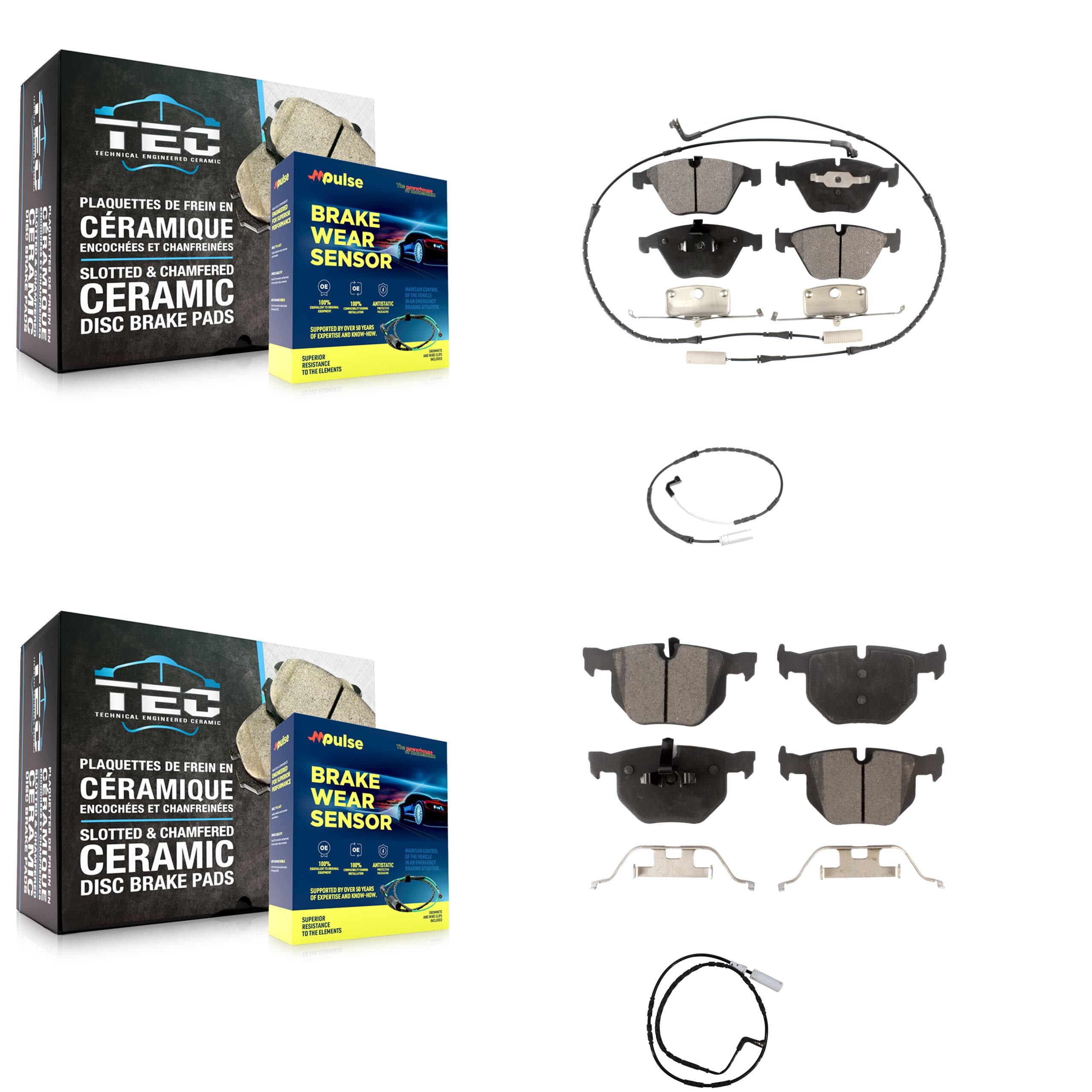 Positive Plus - KPW-100200 - Front and Rear Disc Brake Pad Kits image 1