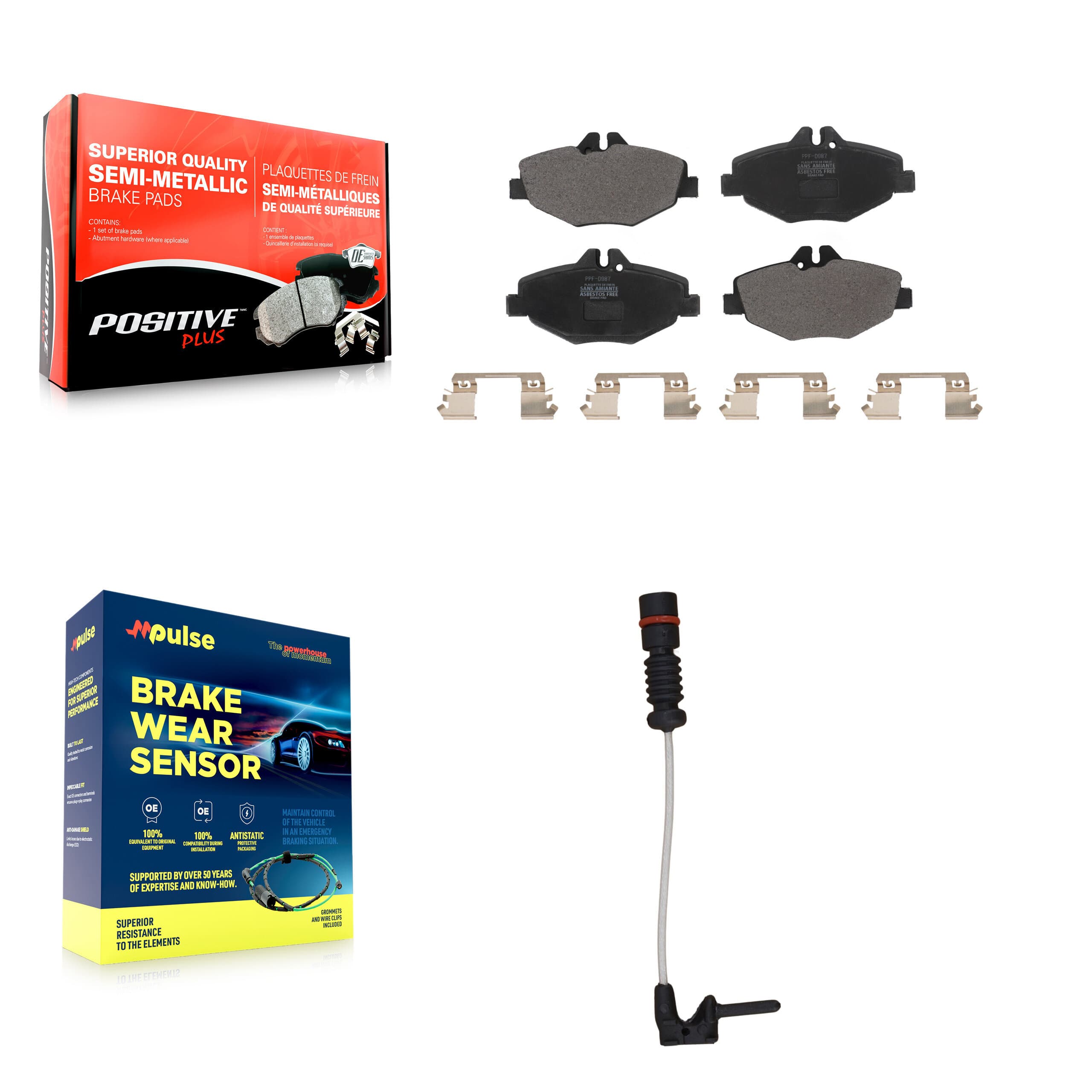 Positive Plus - KPW-100650 - Front Disc Brake Pad Kits image 1
