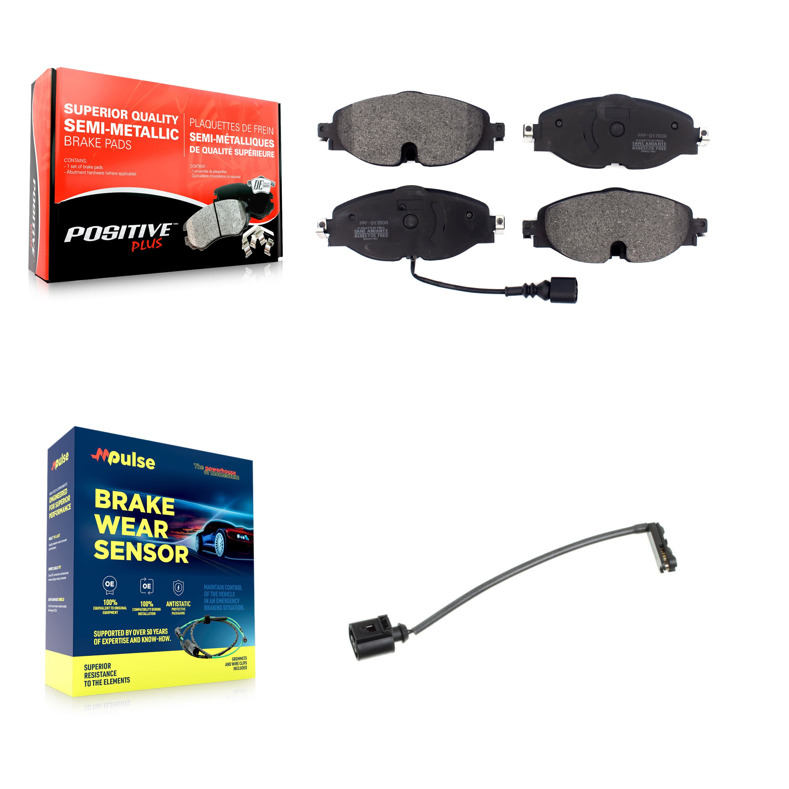 Positive Plus - KPW-100658 - Front Disc Brake Pad Kits image 1
