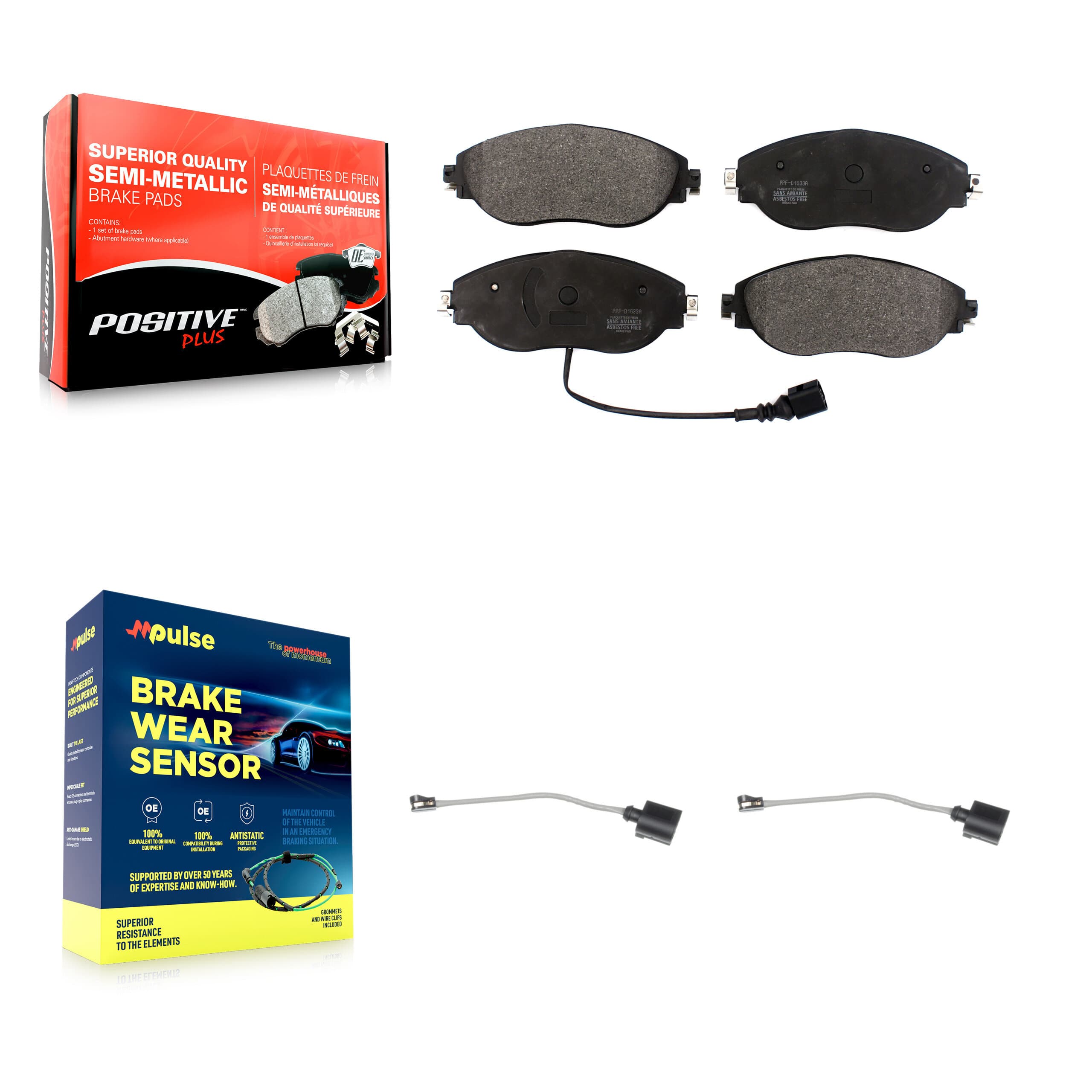 Positive Plus - KPW-100854 - Front Disc Brake Pad Kits image 1