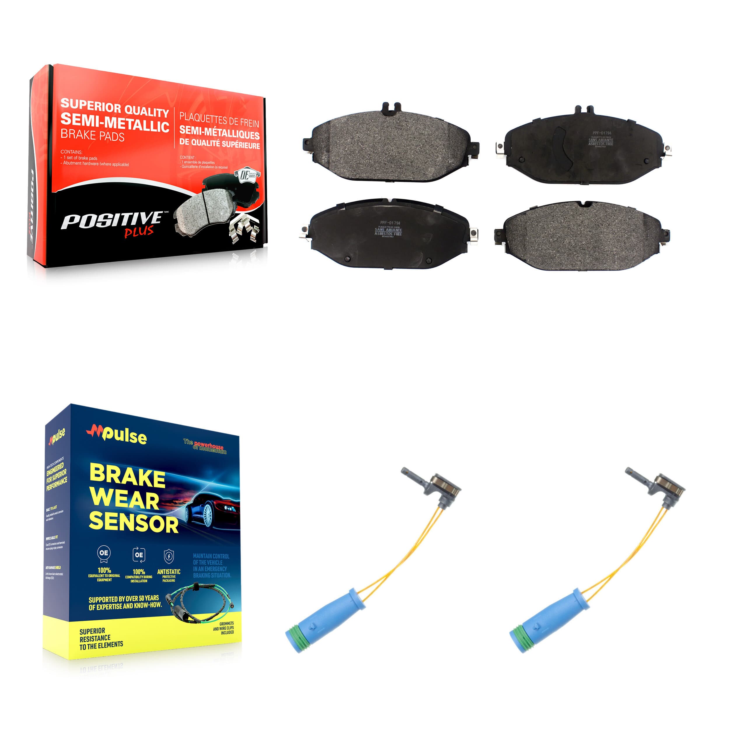 Positive Plus - KPW-100937 - Front Disc Brake Pad Kits image 1