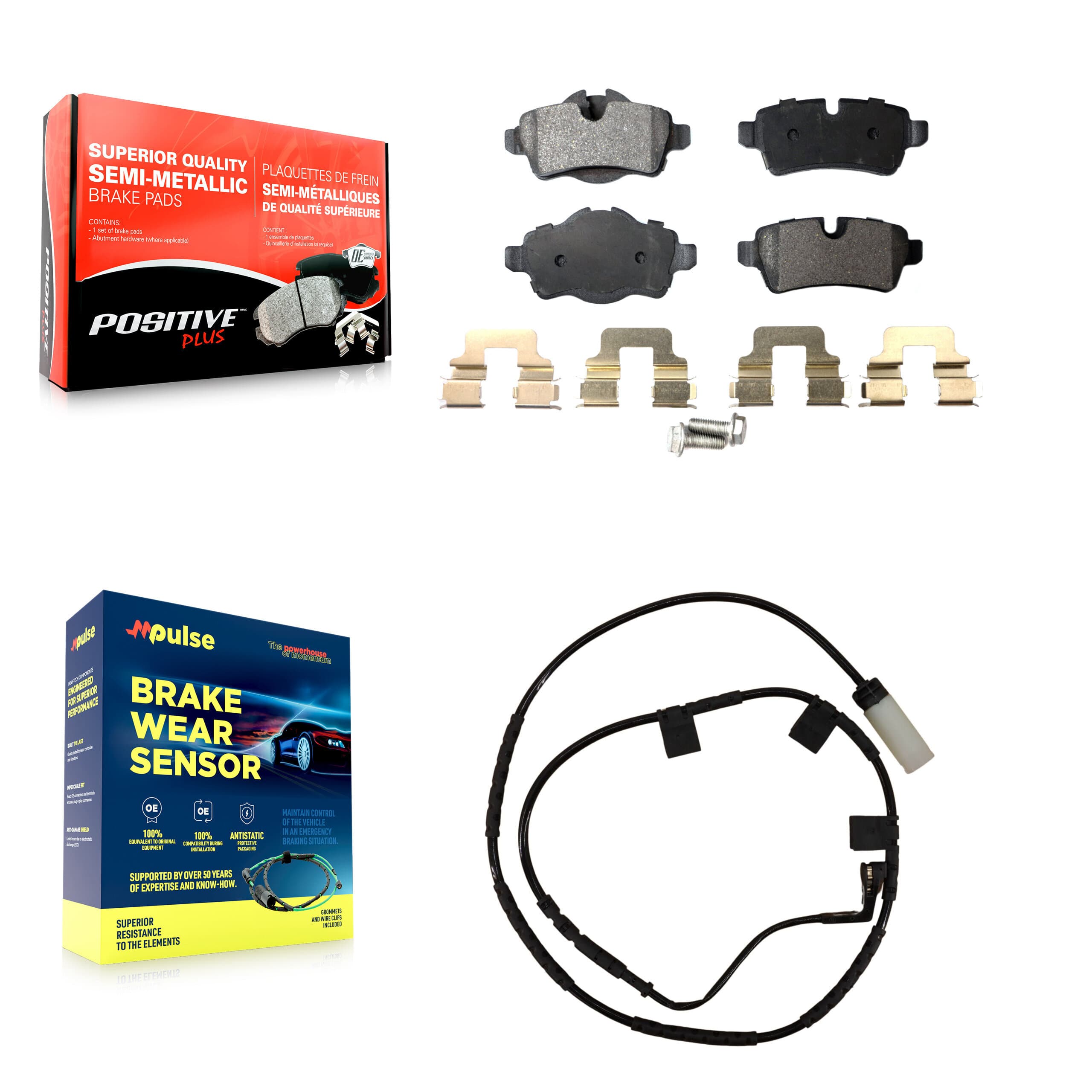 Positive Plus - KPW-100970 - Rear Disc Brake Pad Kits image 1