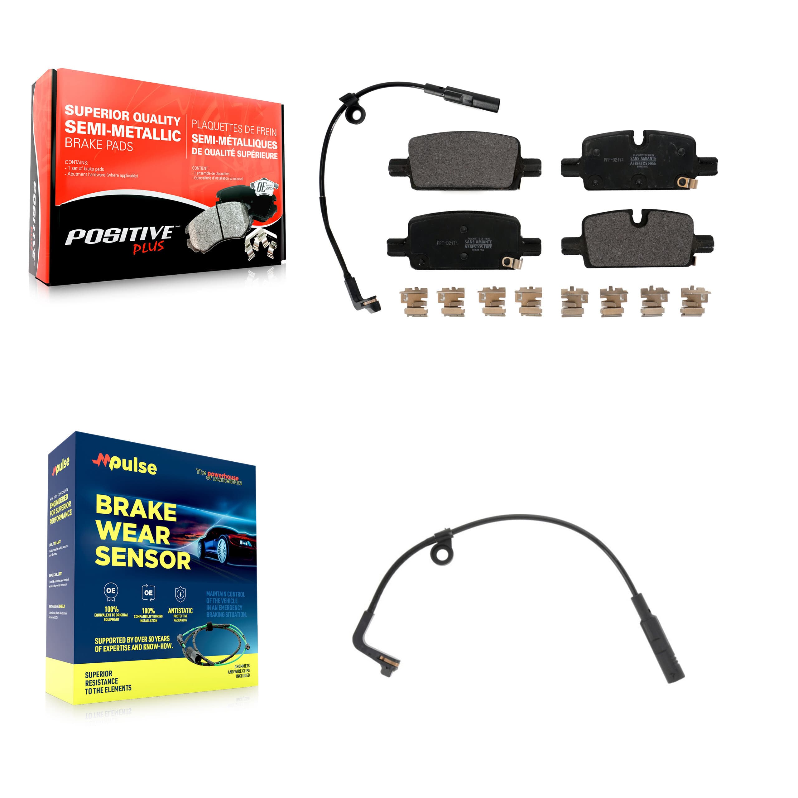 Positive Plus - KPW-100983 - Rear Disc Brake Pad Kits image 1
