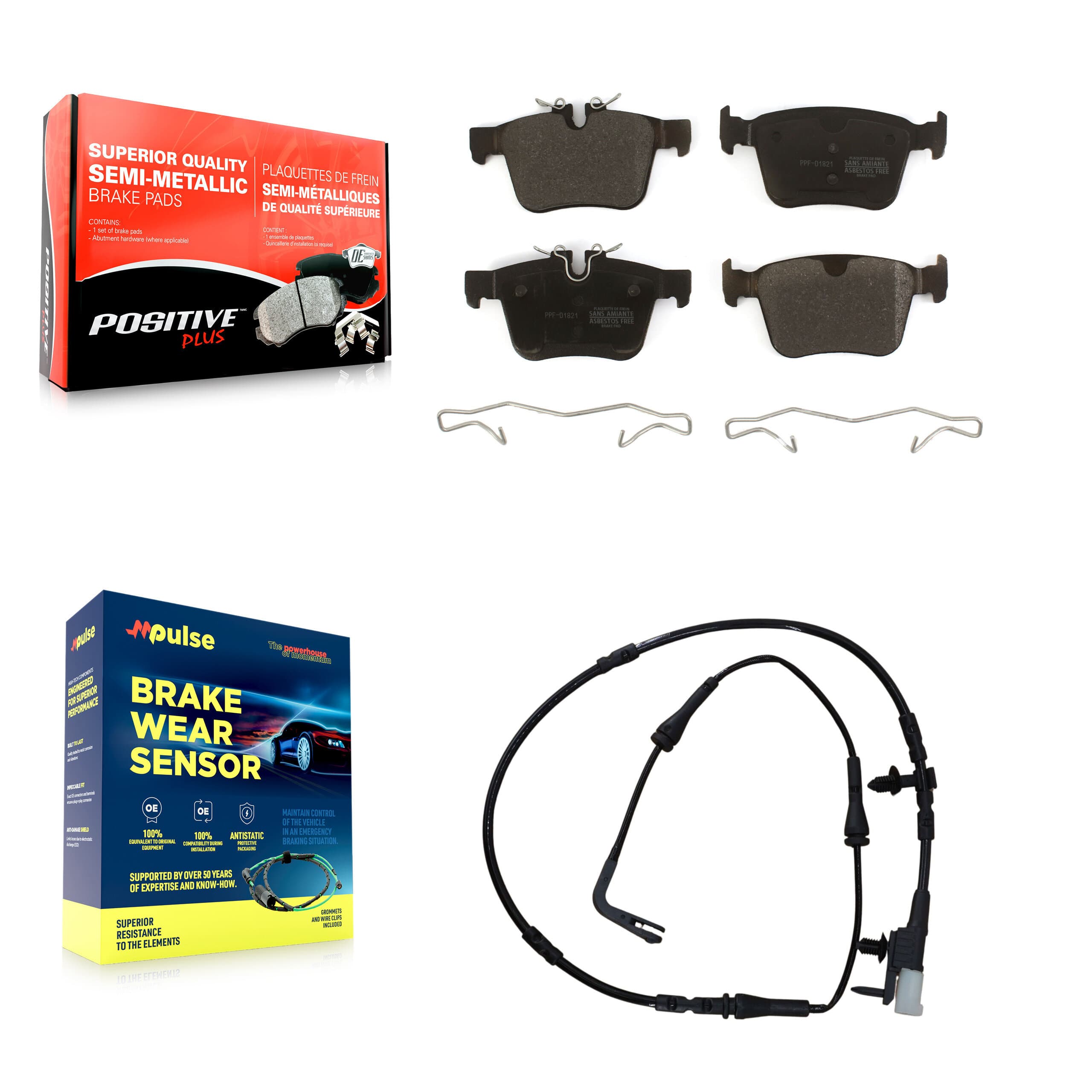 Positive Plus - KPW-100985 - Rear Disc Brake Pad Kits image 1