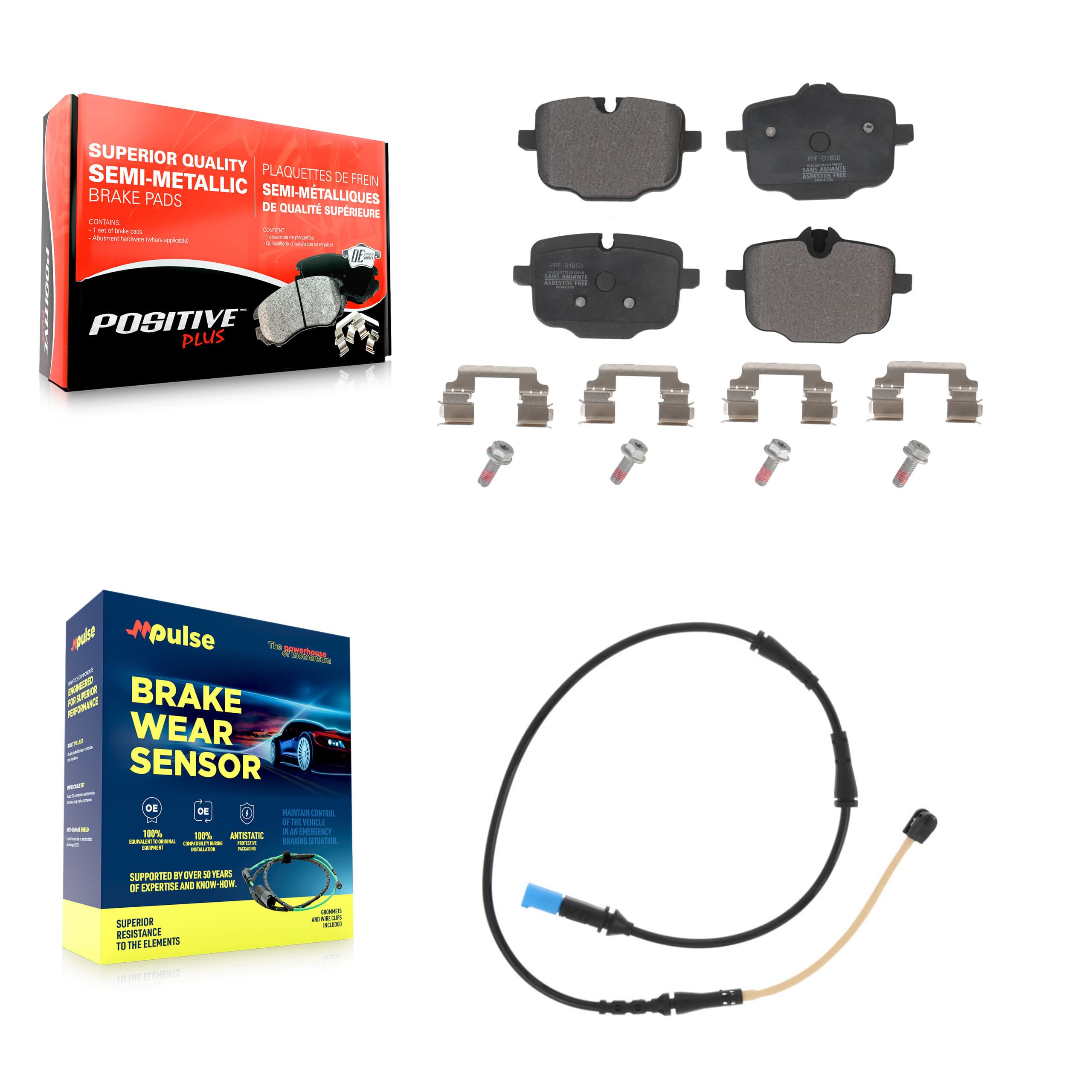 Positive Plus - KPW-100988 - Rear Disc Brake Pad Kits image 1
