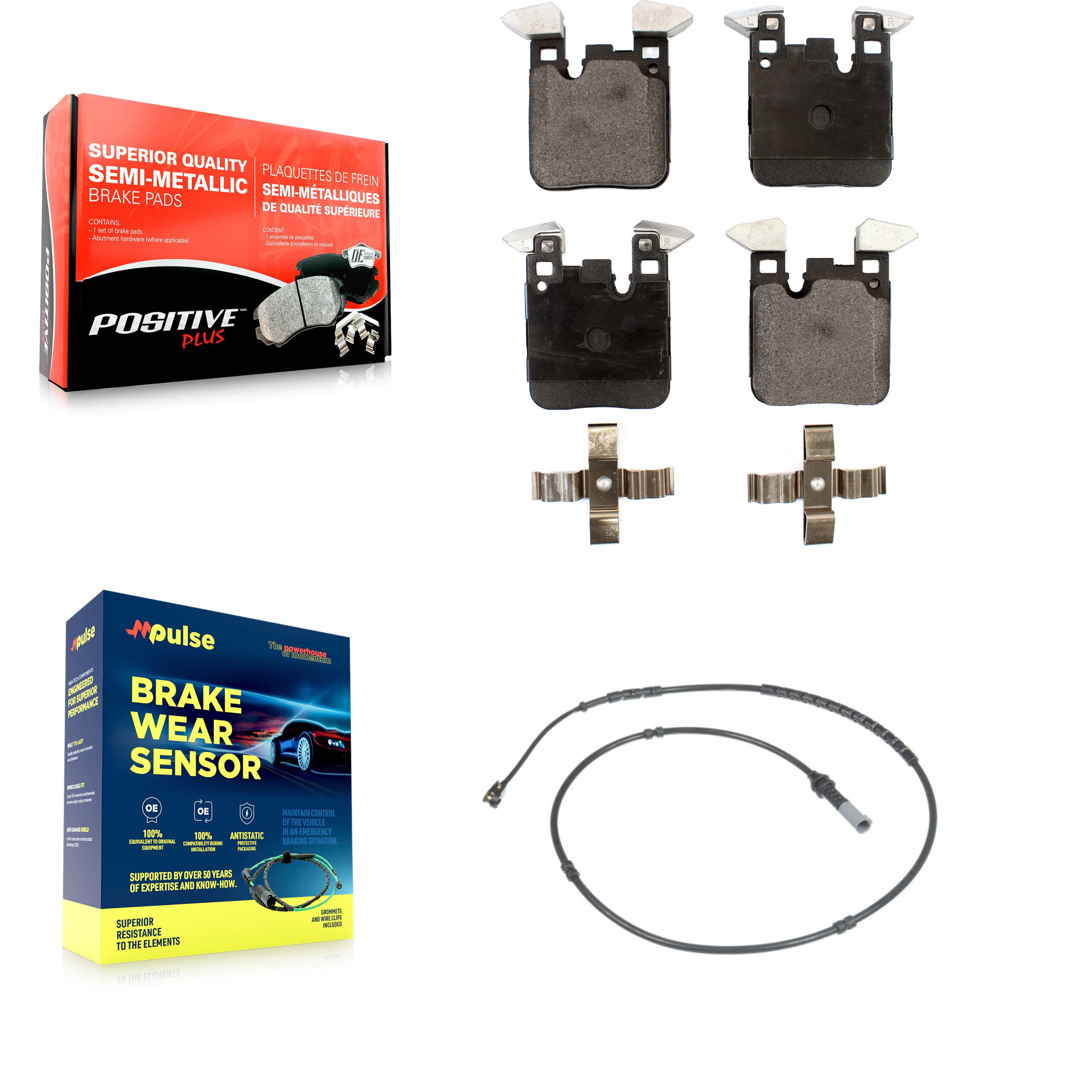 Positive Plus - KPW-100993 - Rear Disc Brake Pad Kits image 1