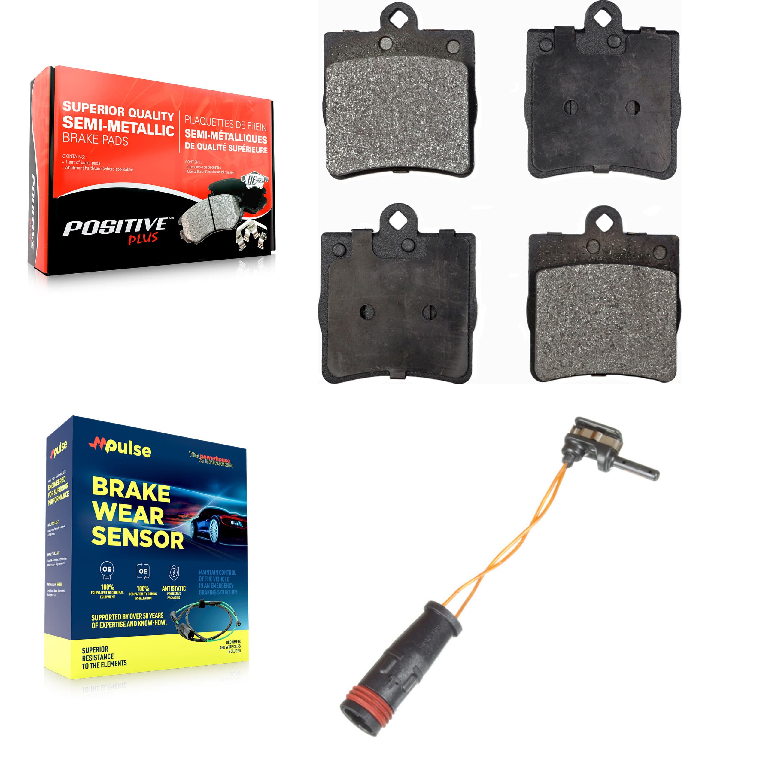 Positive Plus - KPW-101054 - Rear Disc Brake Pad Kits image 1
