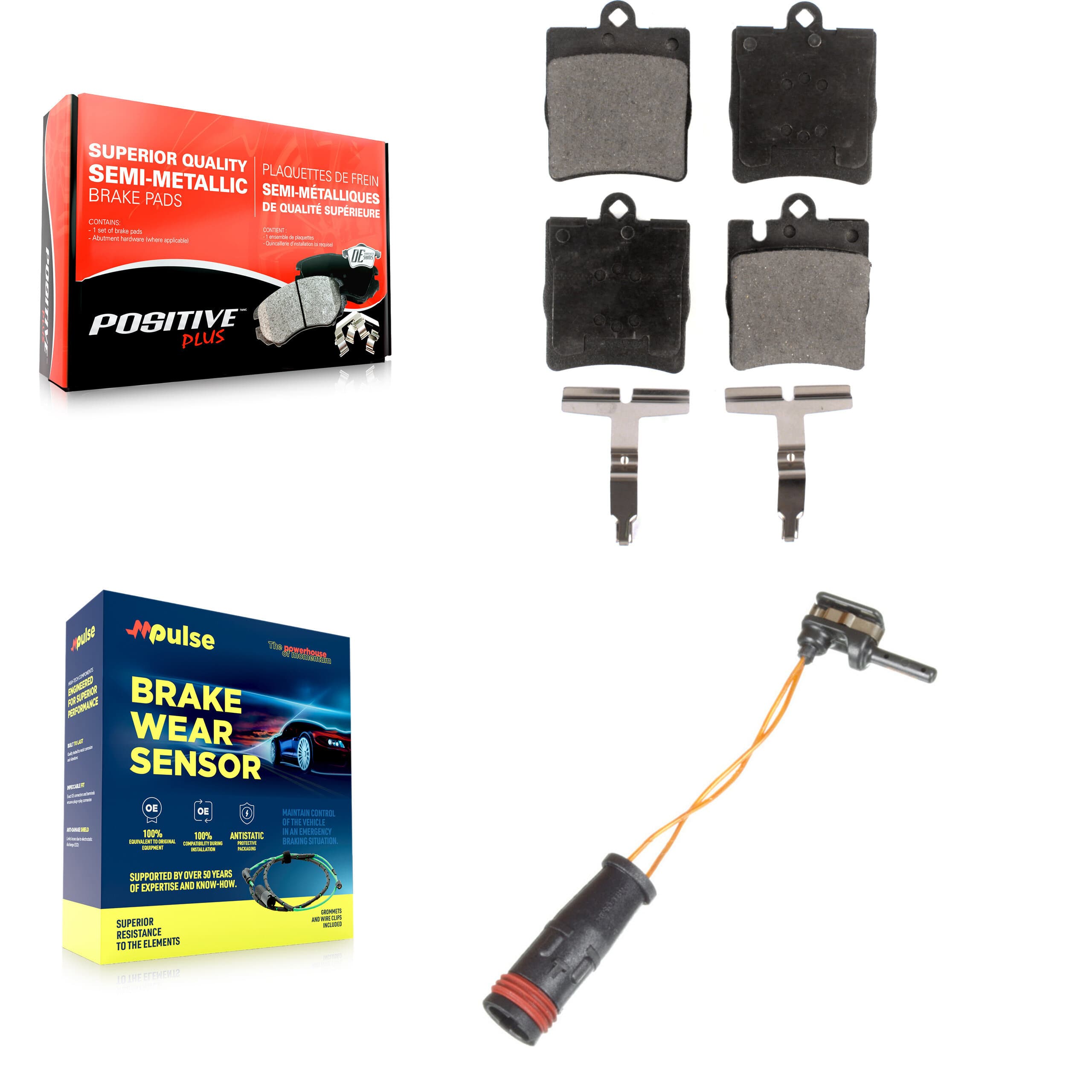 Positive Plus - KPW-101055 - Rear Disc Brake Pad Kits image 1