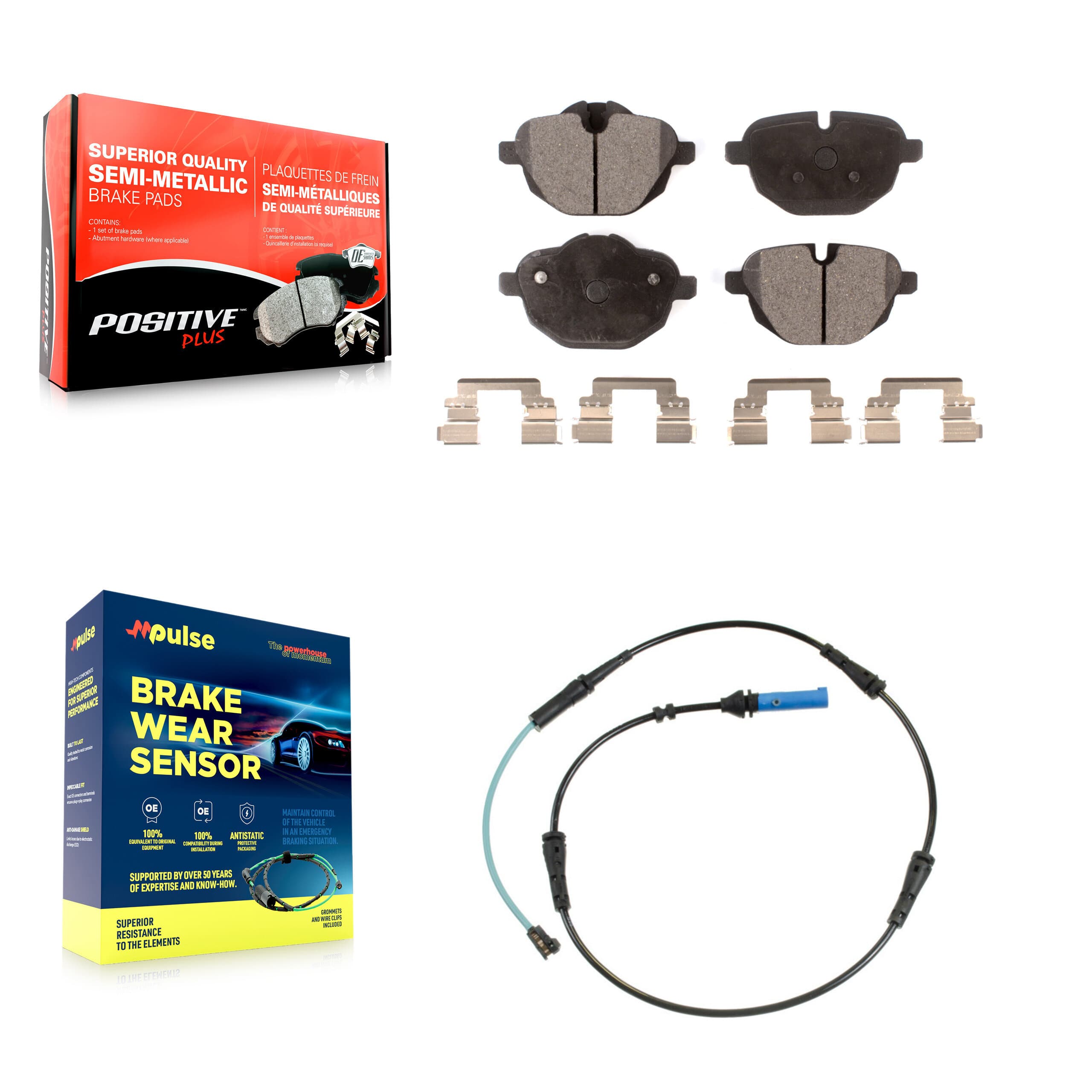 Positive Plus - KPW-101076 - Rear Disc Brake Pad Kits image 1