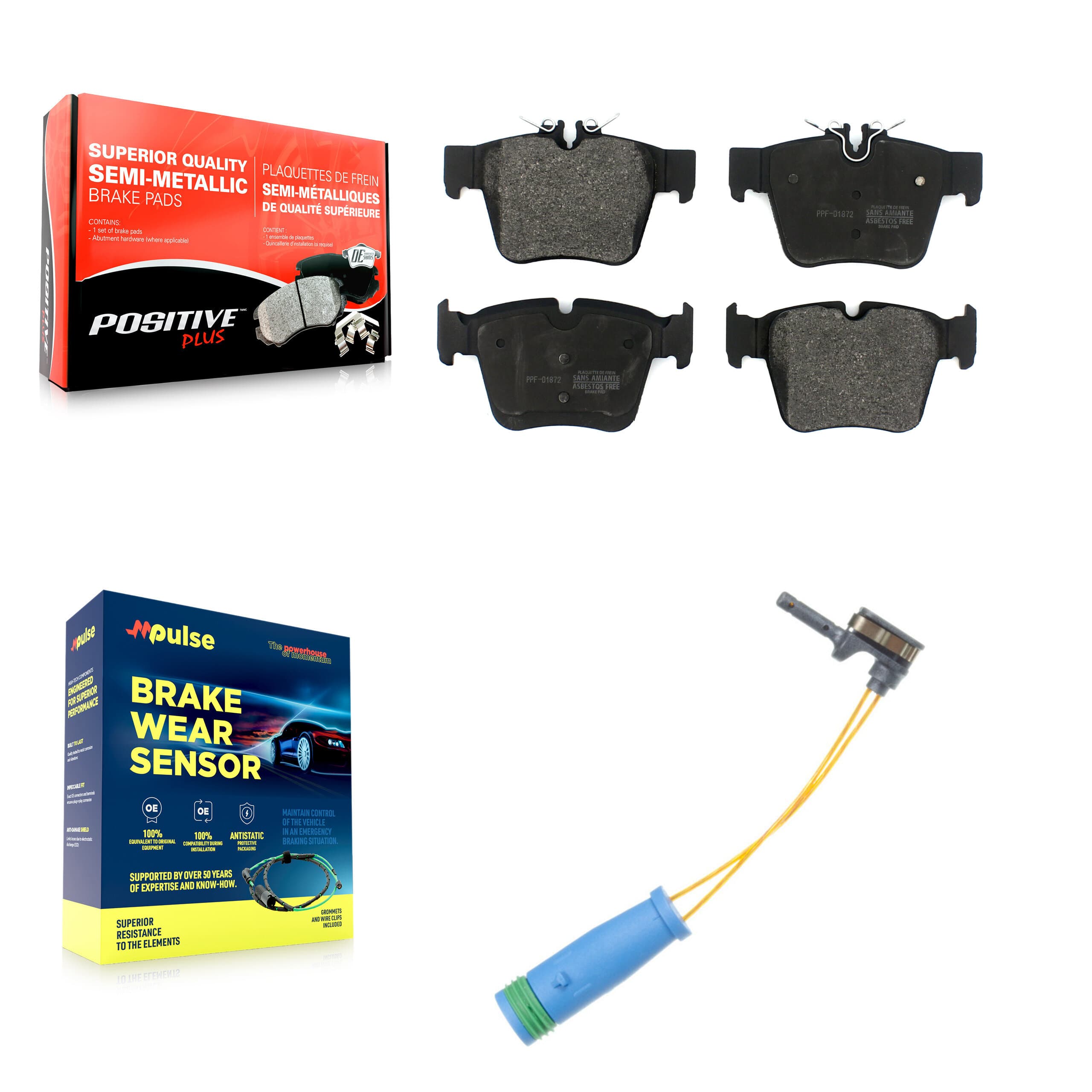 Positive Plus - KPW-101085 - Rear Disc Brake Pad Kits image 1
