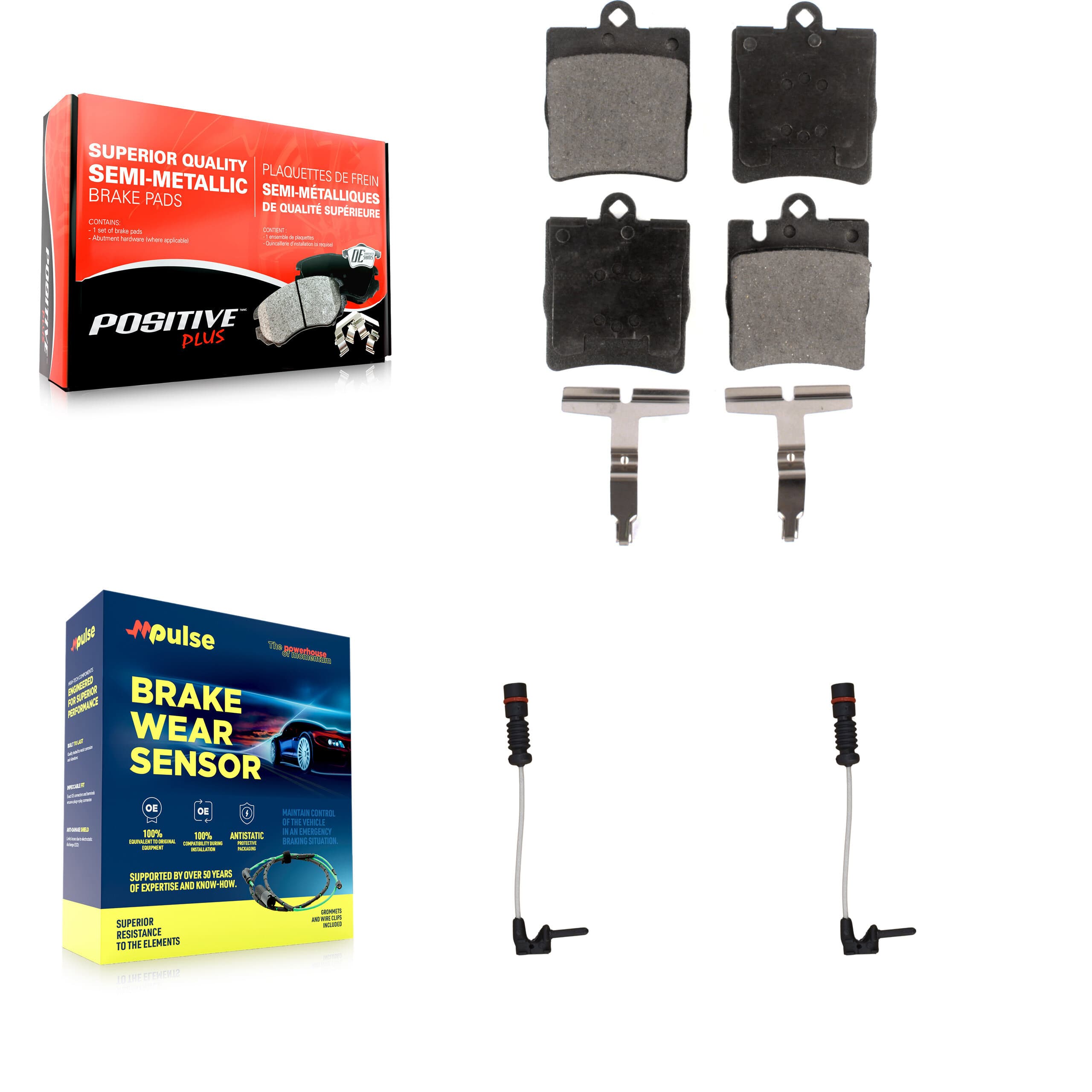 Positive Plus - KPW-101157 - Rear Disc Brake Pad Kits image 1