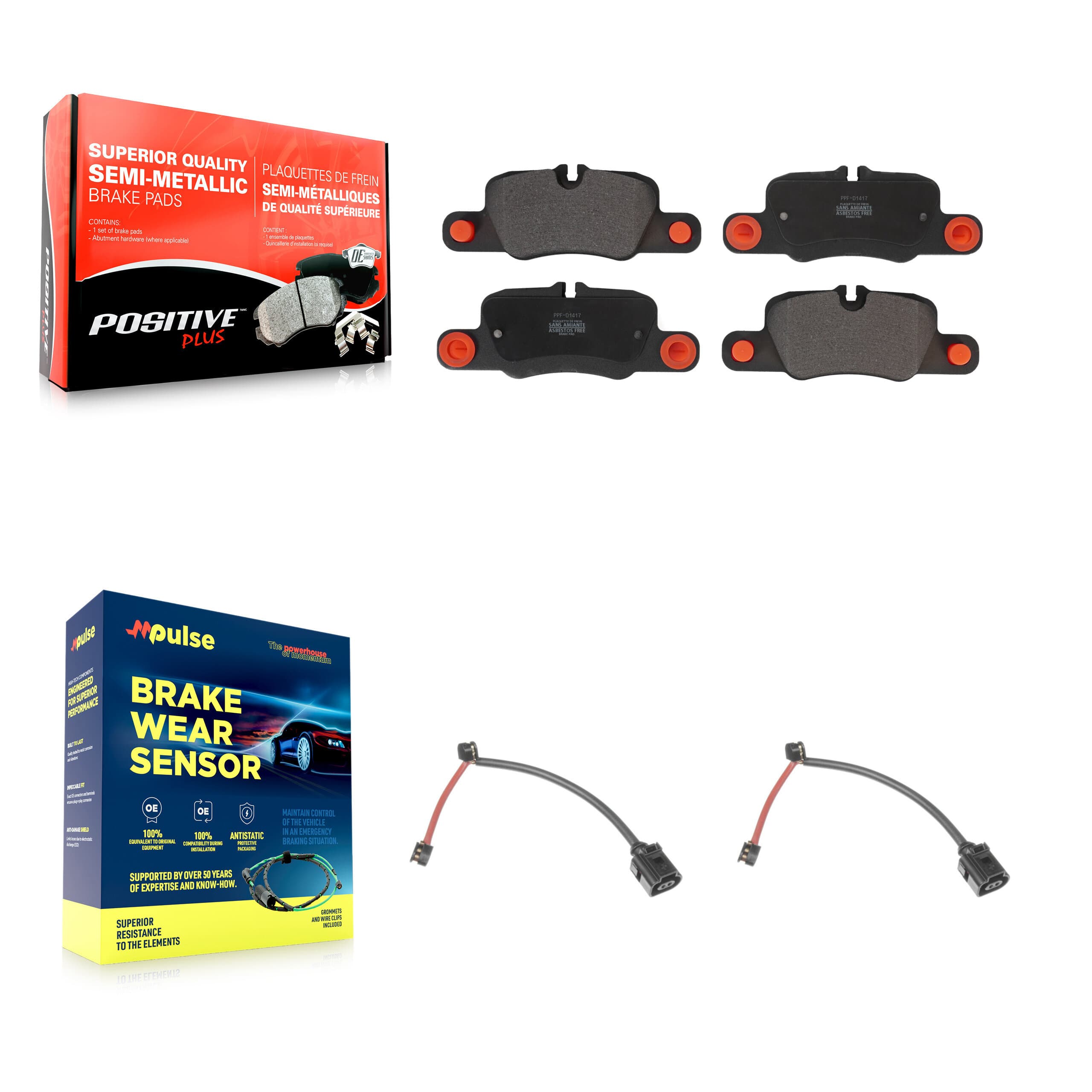 Positive Plus - KPW-101163 - Rear Disc Brake Pad Kits image 1