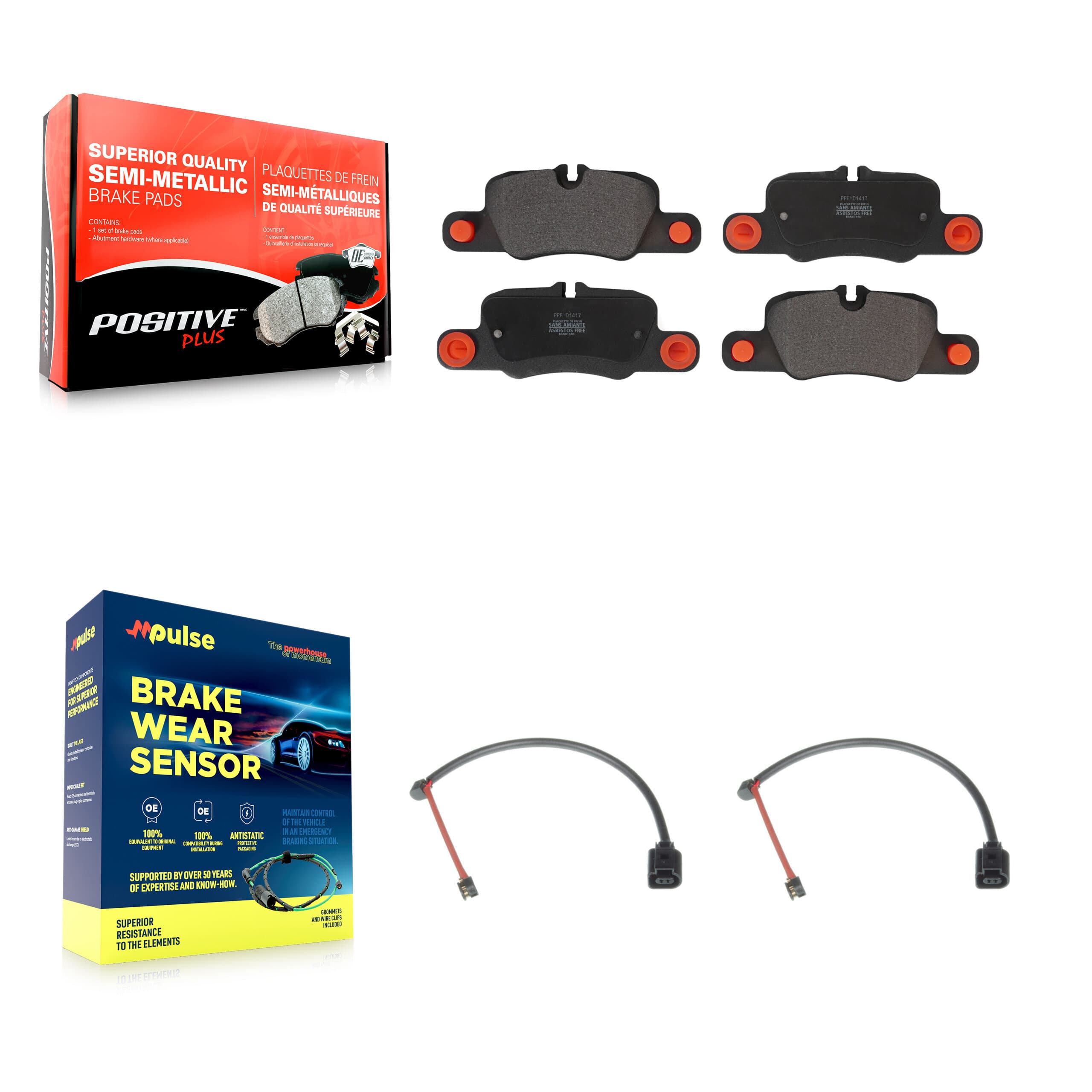 Positive Plus - KPW-101182 - Rear Disc Brake Pad Kits image 1