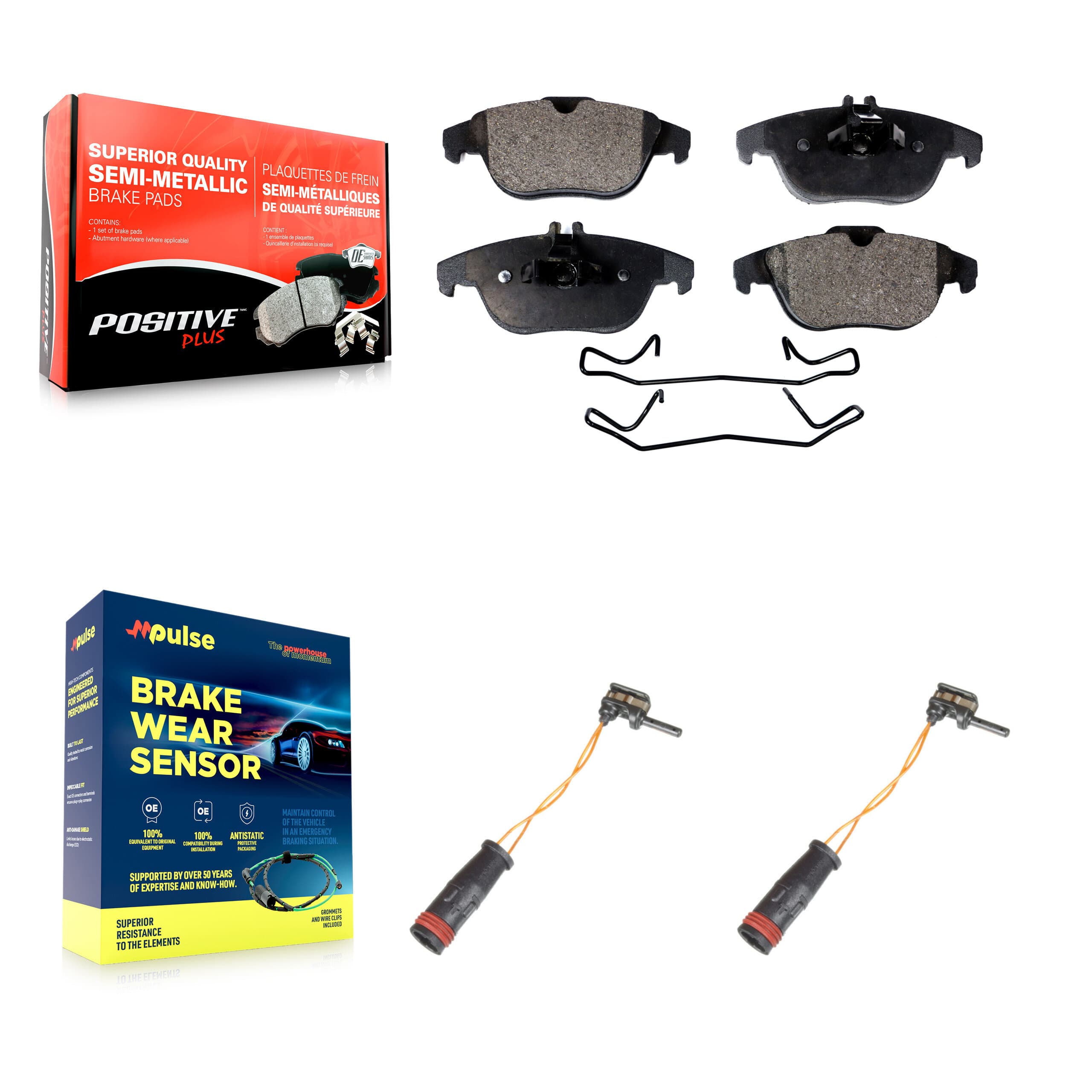 Positive Plus - KPW-101187 - Rear Disc Brake Pad Kits image 1