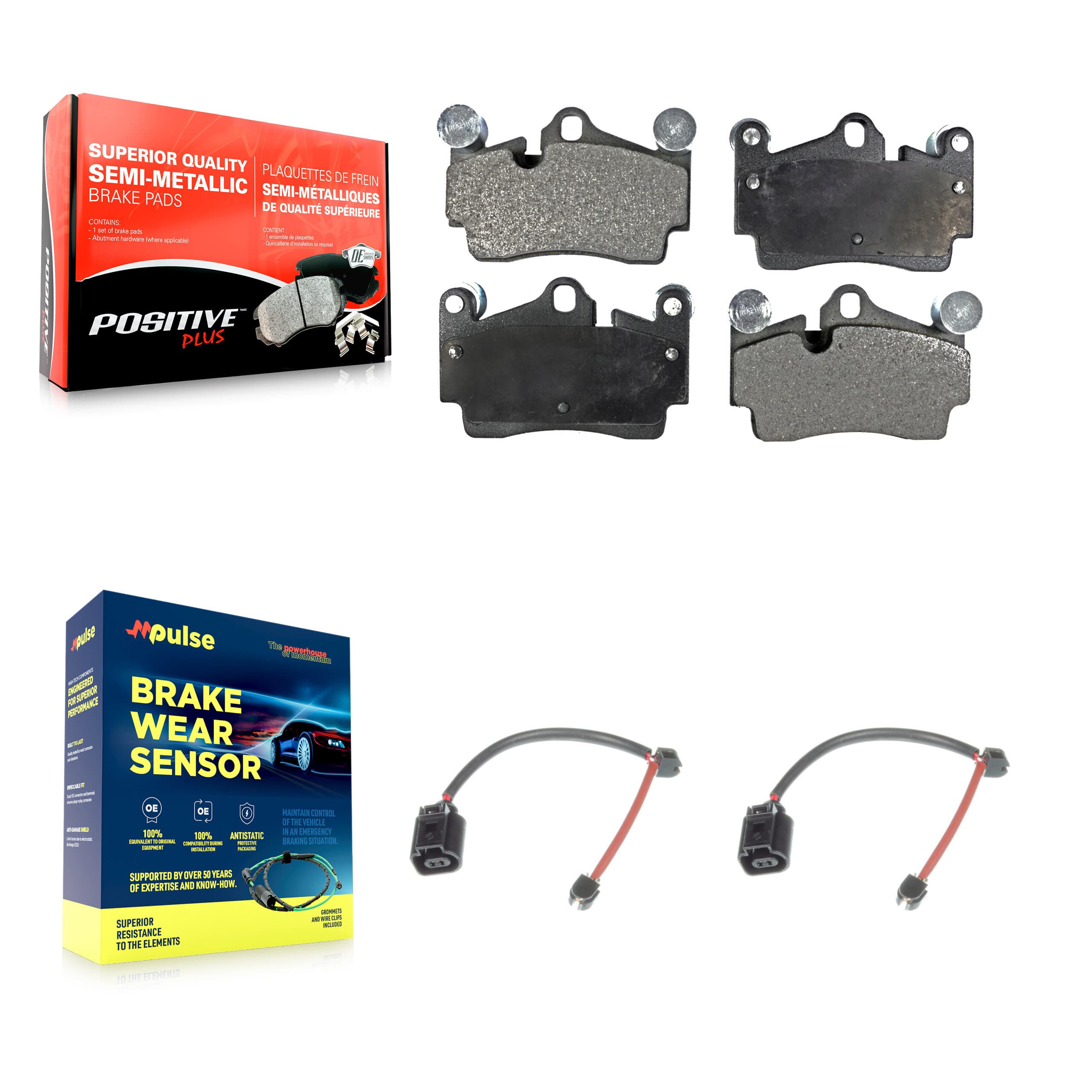 Positive Plus - KPW-101200 - Rear Disc Brake Pad Kits image 1