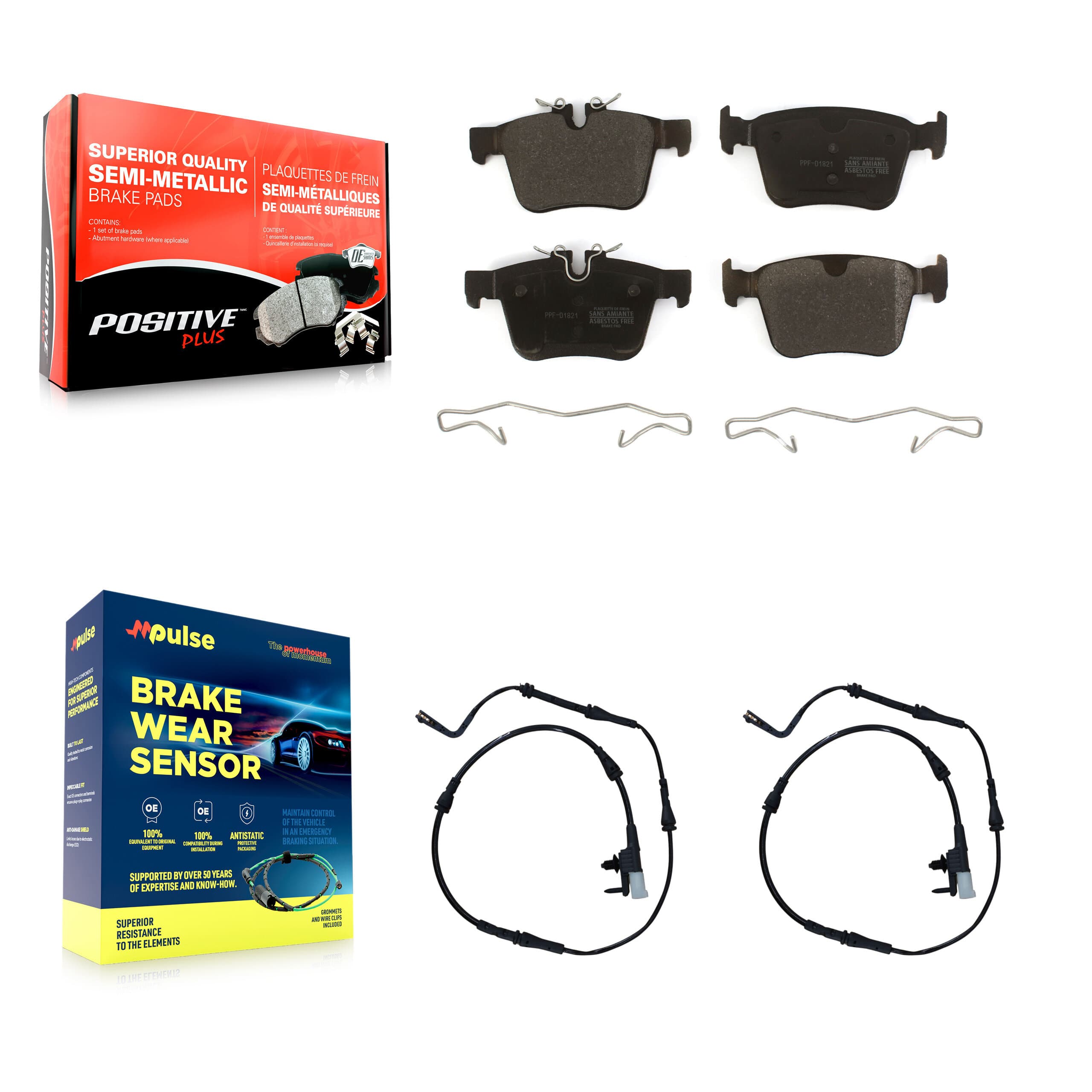 Positive Plus - KPW-101205 - Rear Disc Brake Pad Kits image 1