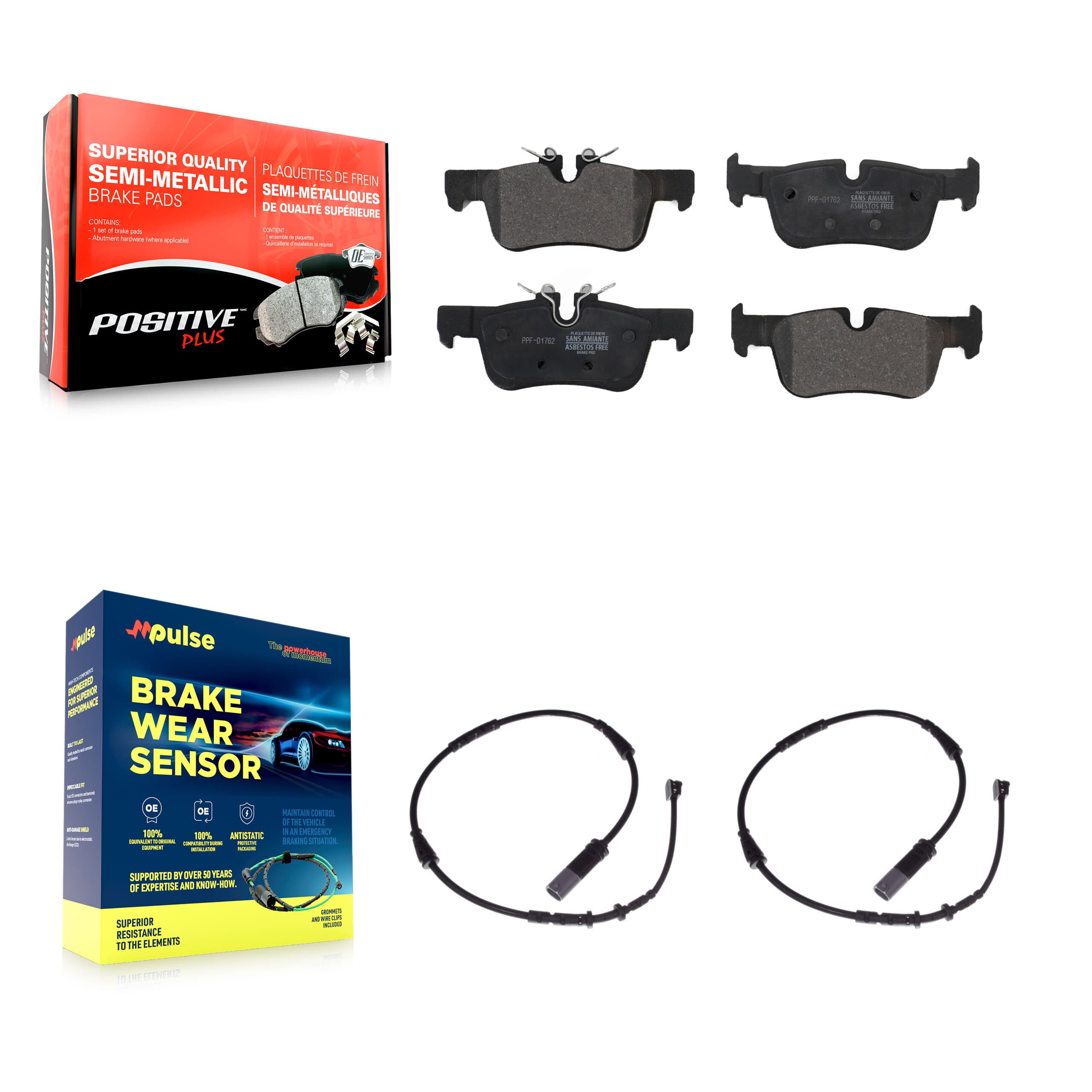 Positive Plus - KPW-101206 - Rear Disc Brake Pad Kits image 1