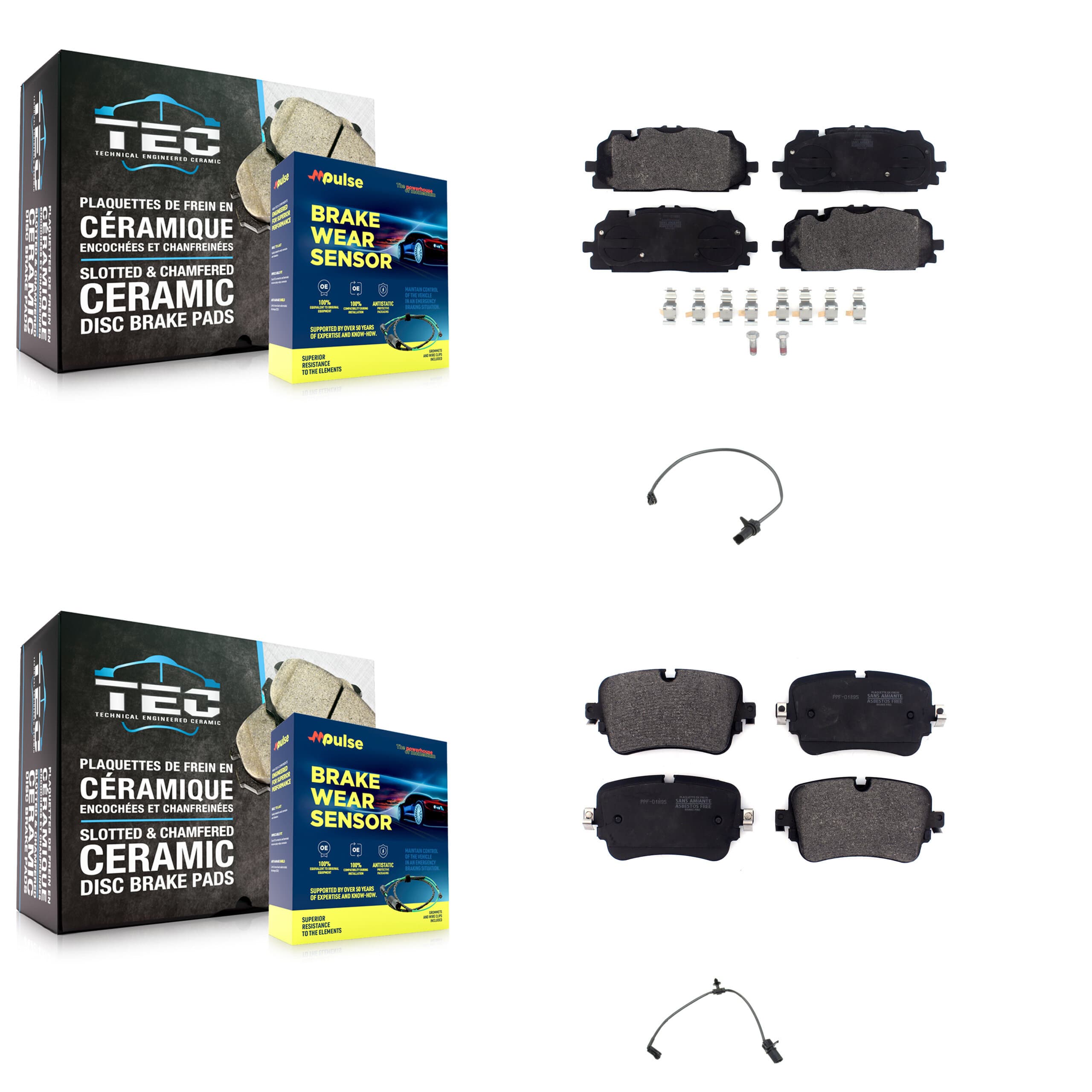 Positive Plus - KPW-101243 - Front and Rear Disc Brake Pad Kits image 1