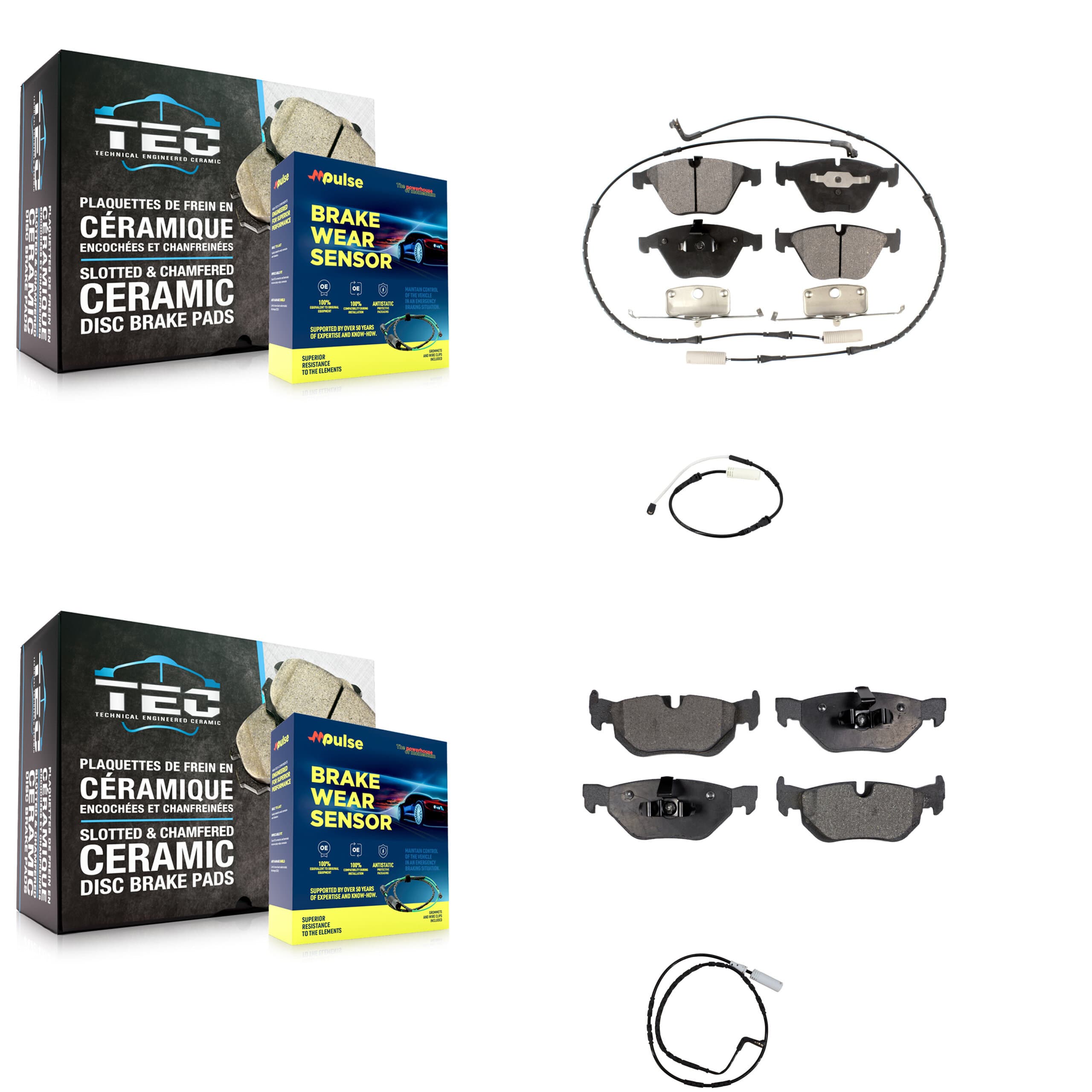 Positive Plus - KPW-101248 - Front and Rear Disc Brake Pad Kits image 1