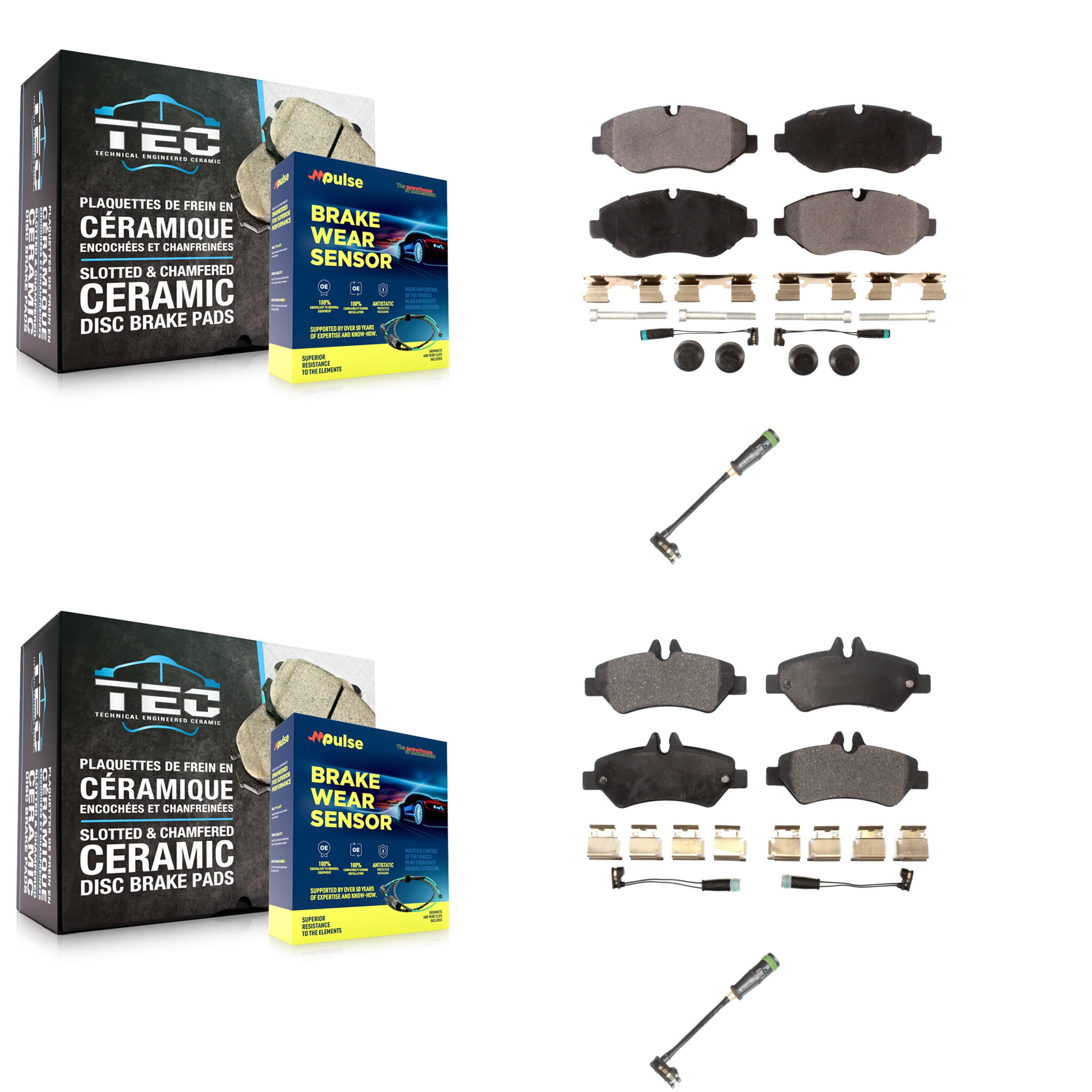 Positive Plus - KPW-101251 - Front and Rear Disc Brake Pad Kits image 1