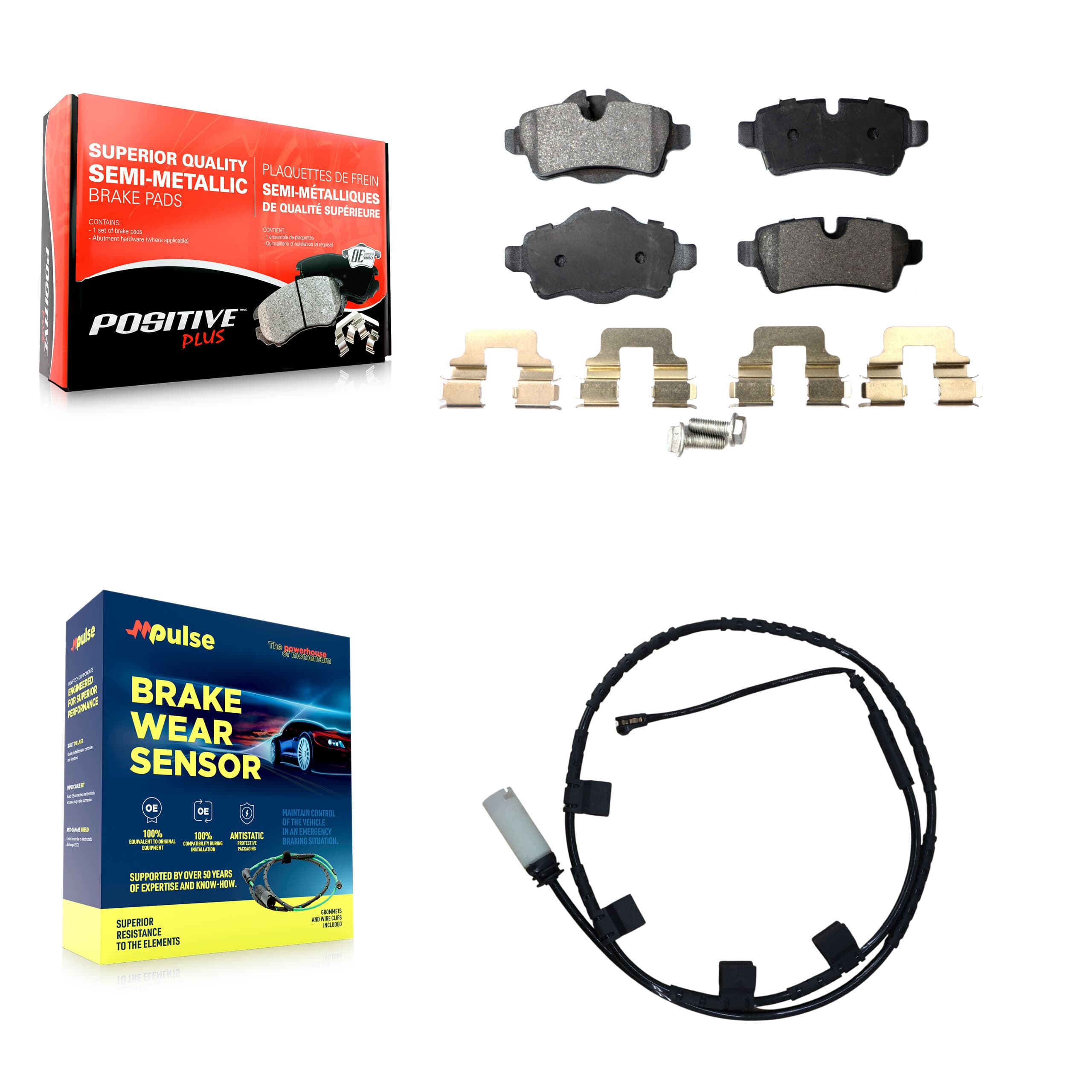 Positive Plus - KPW-101327 - Rear Disc Brake Pad Kits image 1