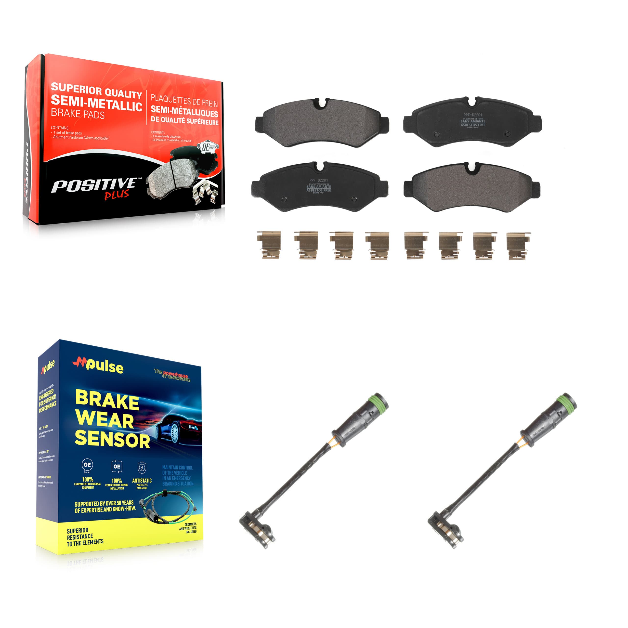 Positive Plus - KPW-101342 - Rear Disc Brake Pad Kits image 1