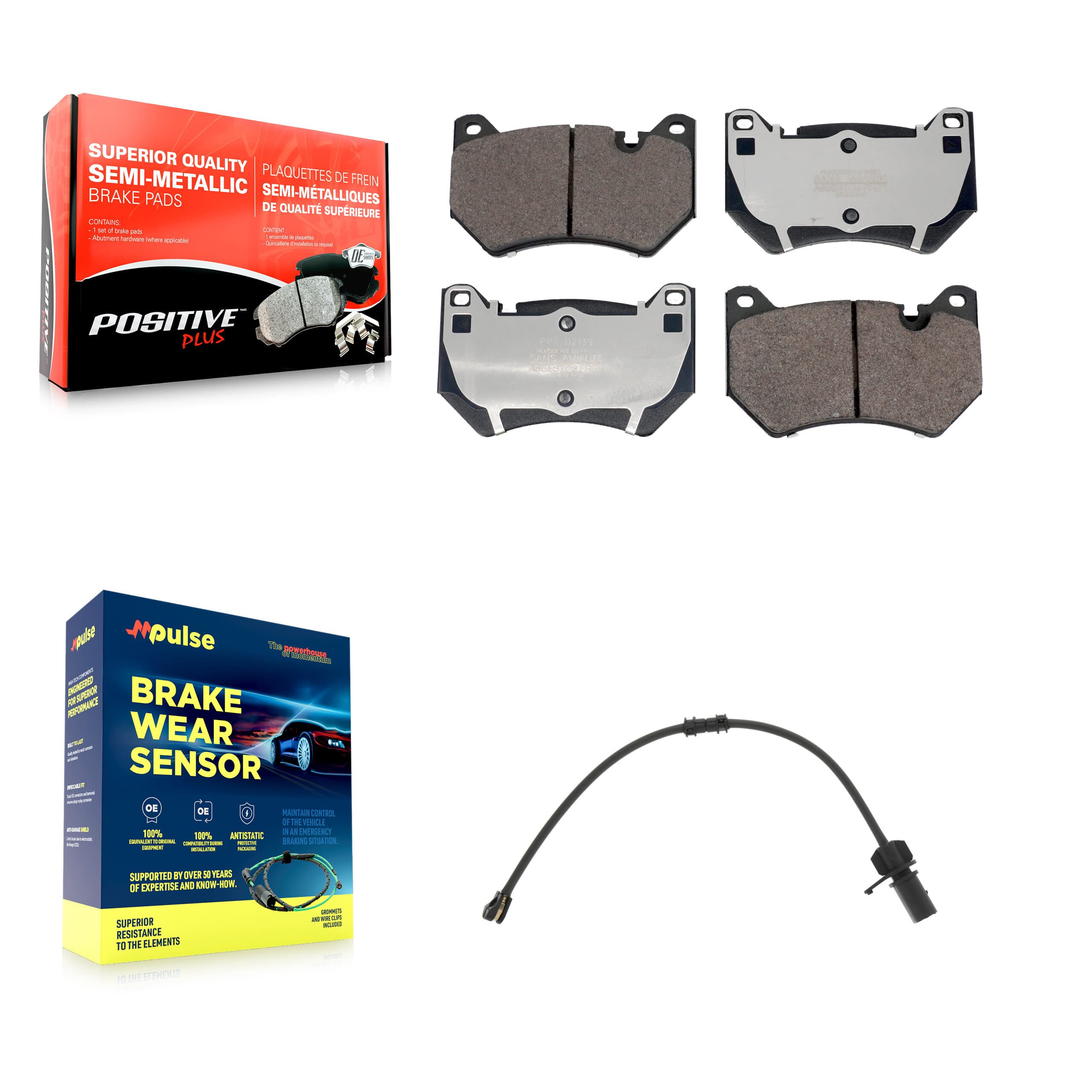 Positive Plus - KPW-101384 - Front Disc Brake Pad Kits image 1