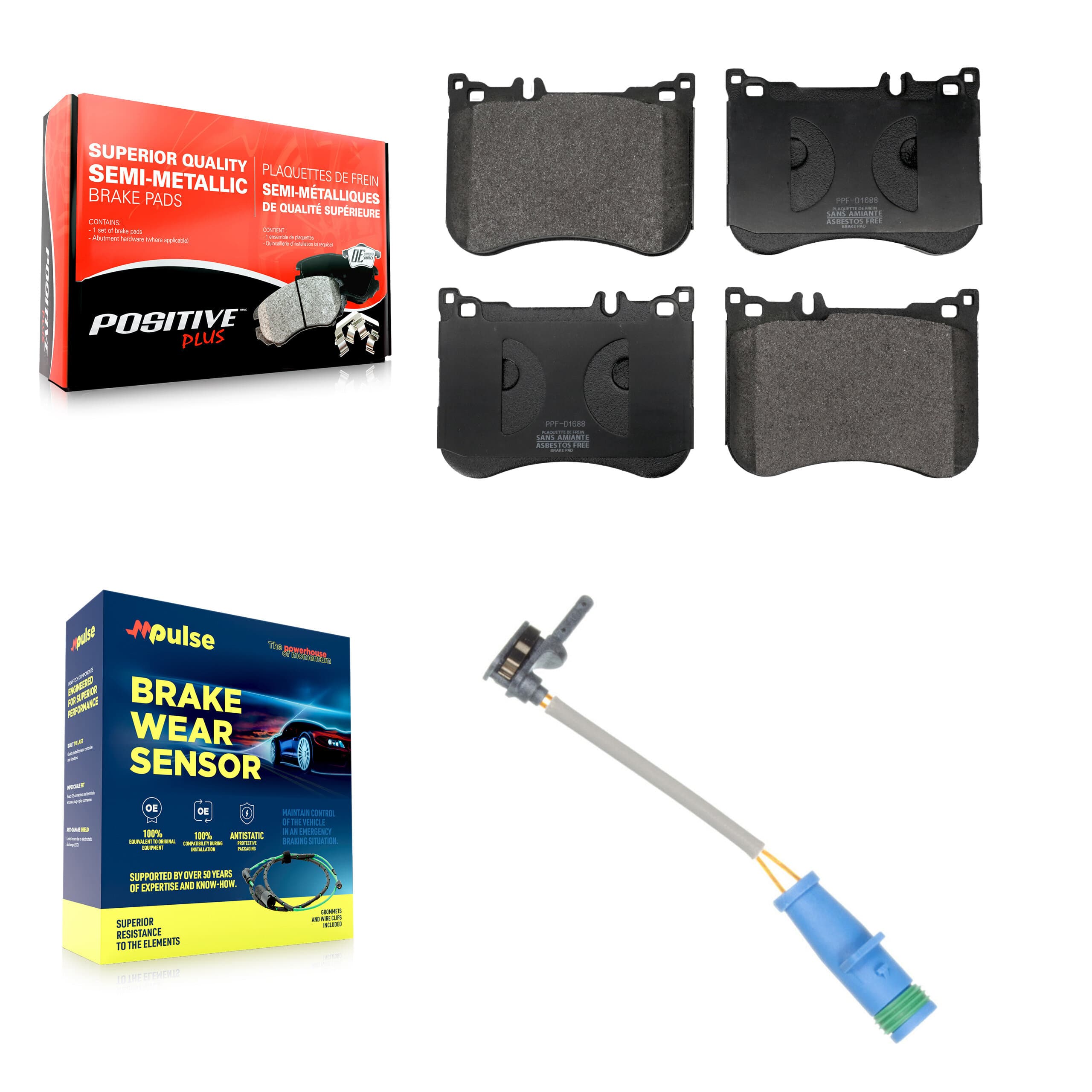 Positive Plus - KPW-101388 - Front Disc Brake Pad Kits image 1