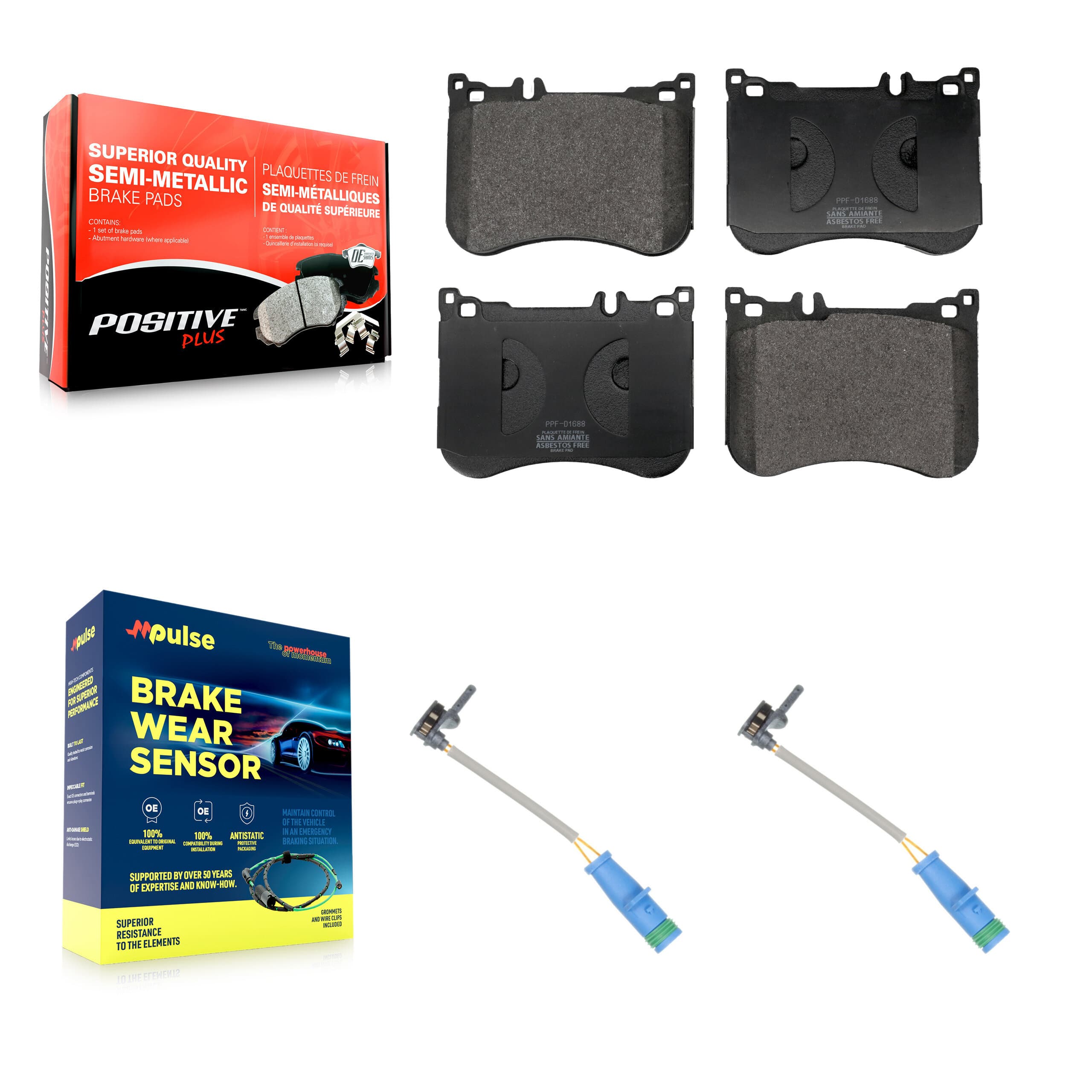 Positive Plus - KPW-101407 - Front Disc Brake Pad Kits image 1
