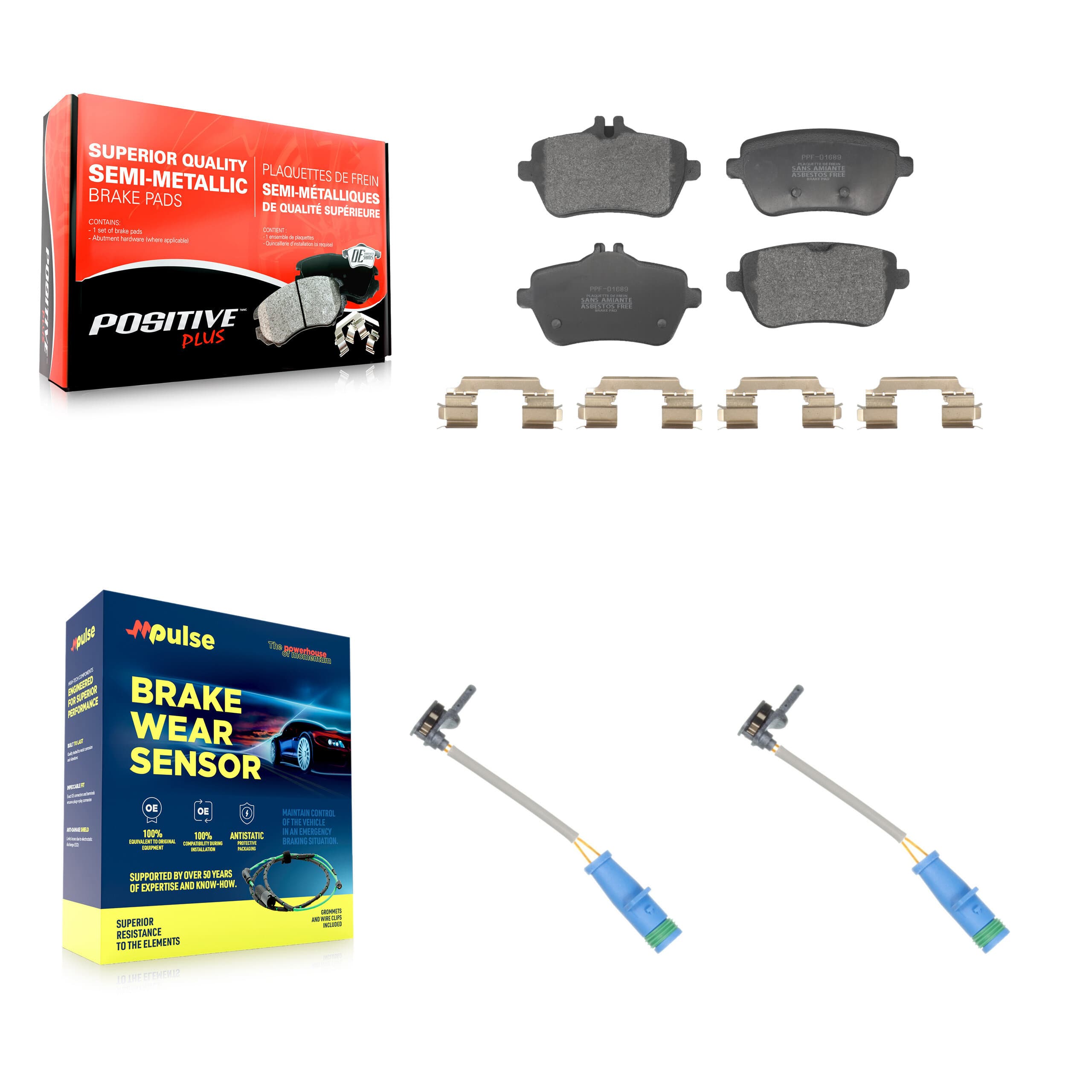 Positive Plus - KPW-101415 - Rear Disc Brake Pad Kits image 1