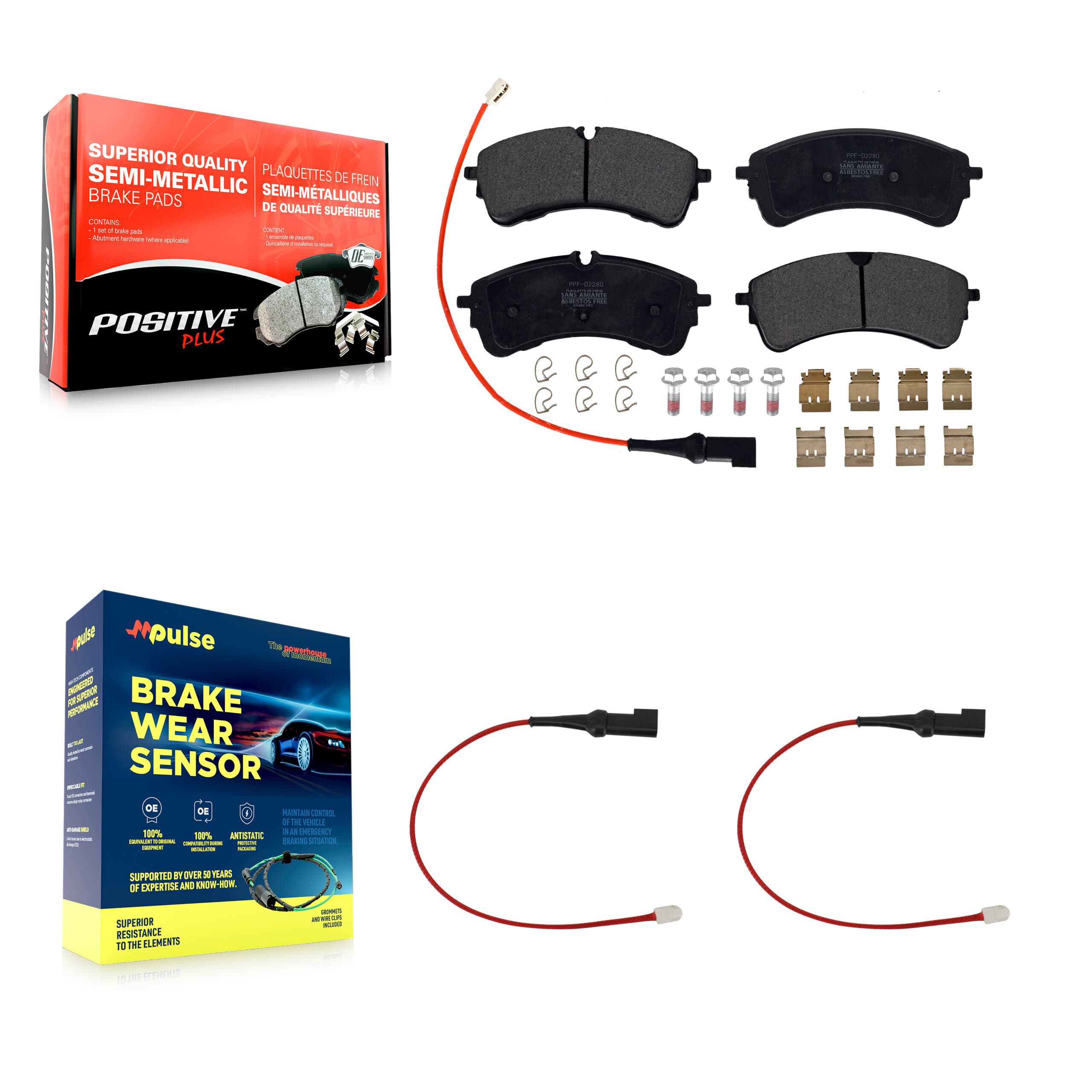 Positive Plus - KPW-101421 - Rear Disc Brake Pad Kits image 1