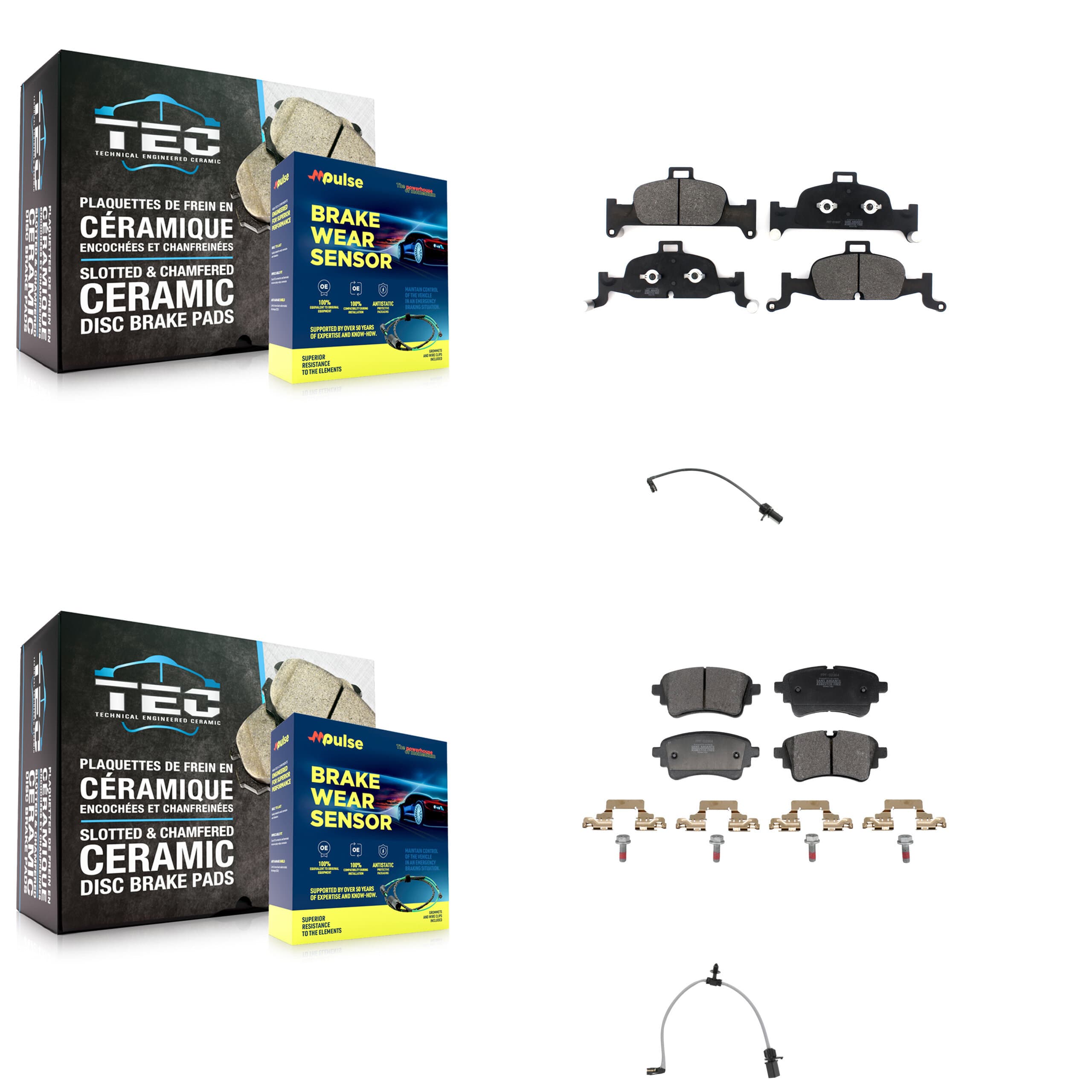 Positive Plus - KPW-101438 - Front and Rear Disc Brake Pad Kits image 1