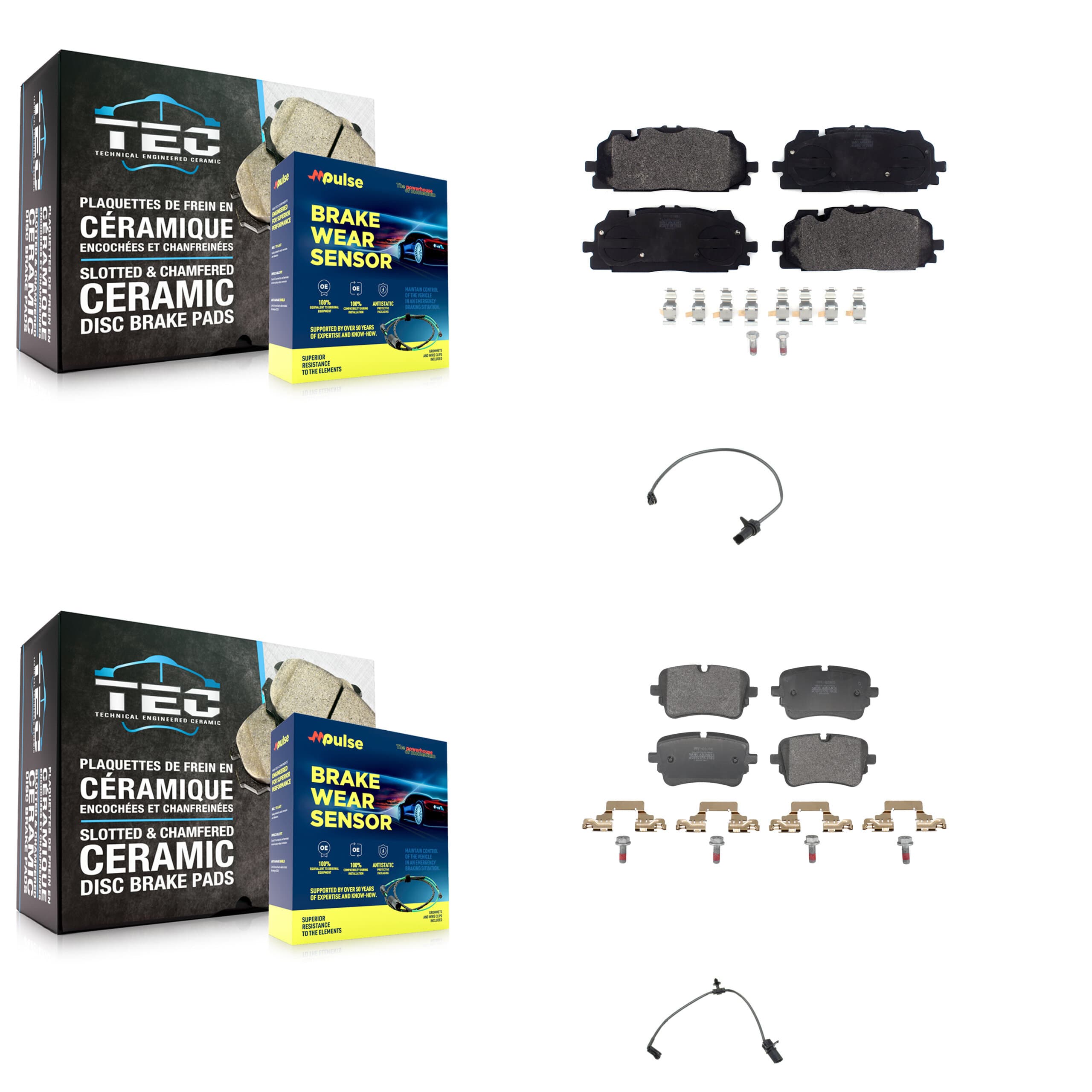 Positive Plus - KPW-101448 - Front and Rear Disc Brake Pad Kits image 1