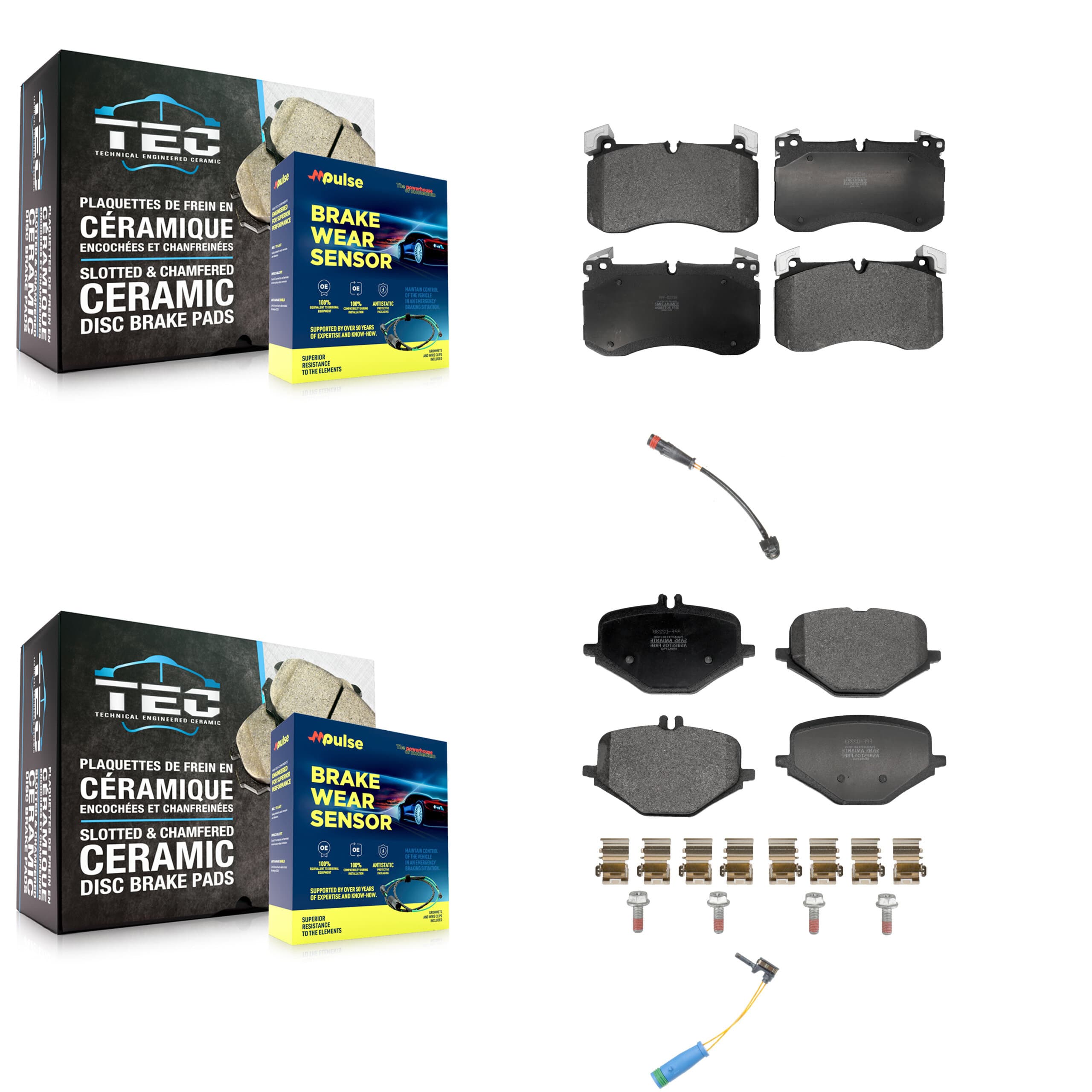 Positive Plus - KPW-101456 - Front and Rear Disc Brake Pad Kits image 1