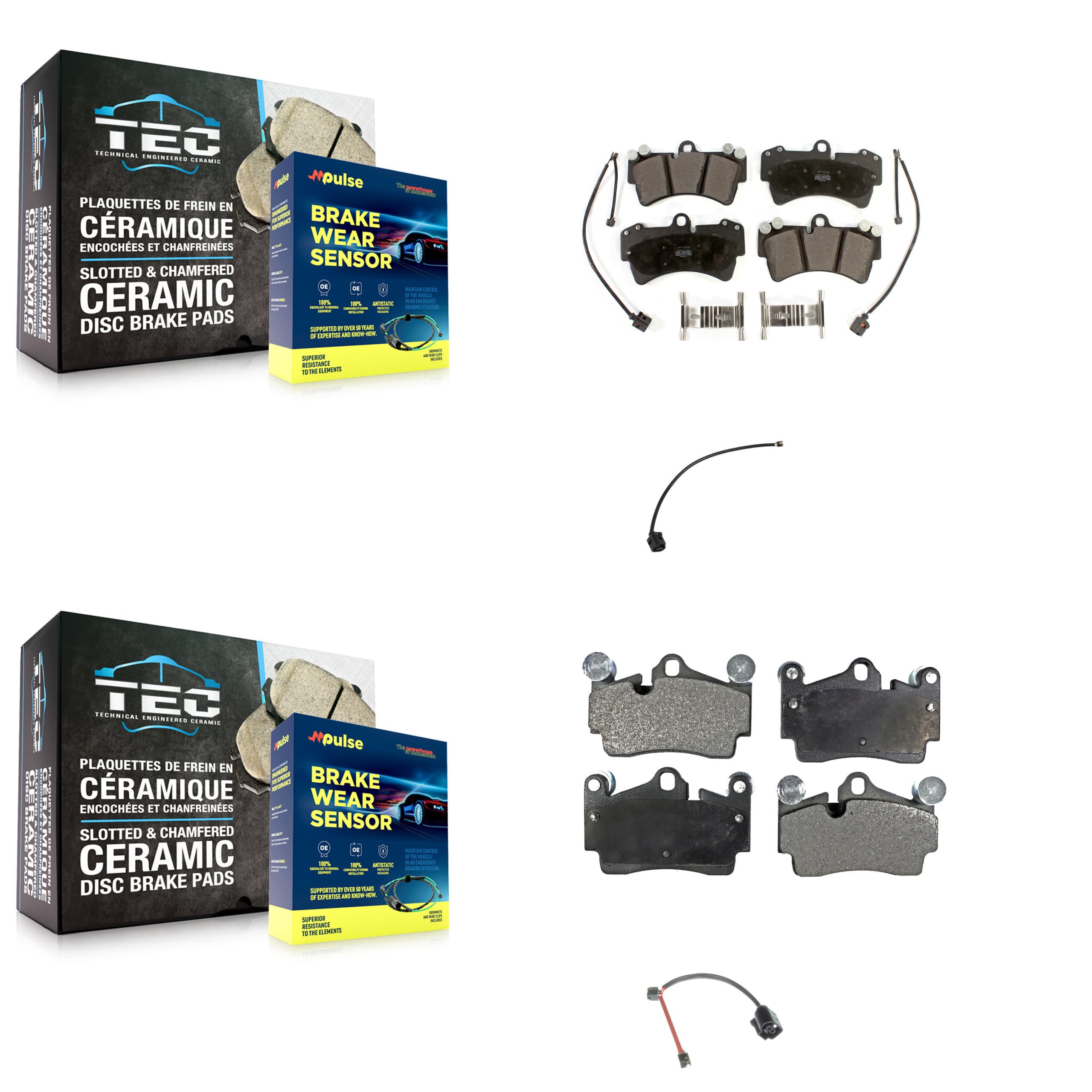 Positive Plus - KPW-101459 - Front and Rear Disc Brake Pad Kits image 1