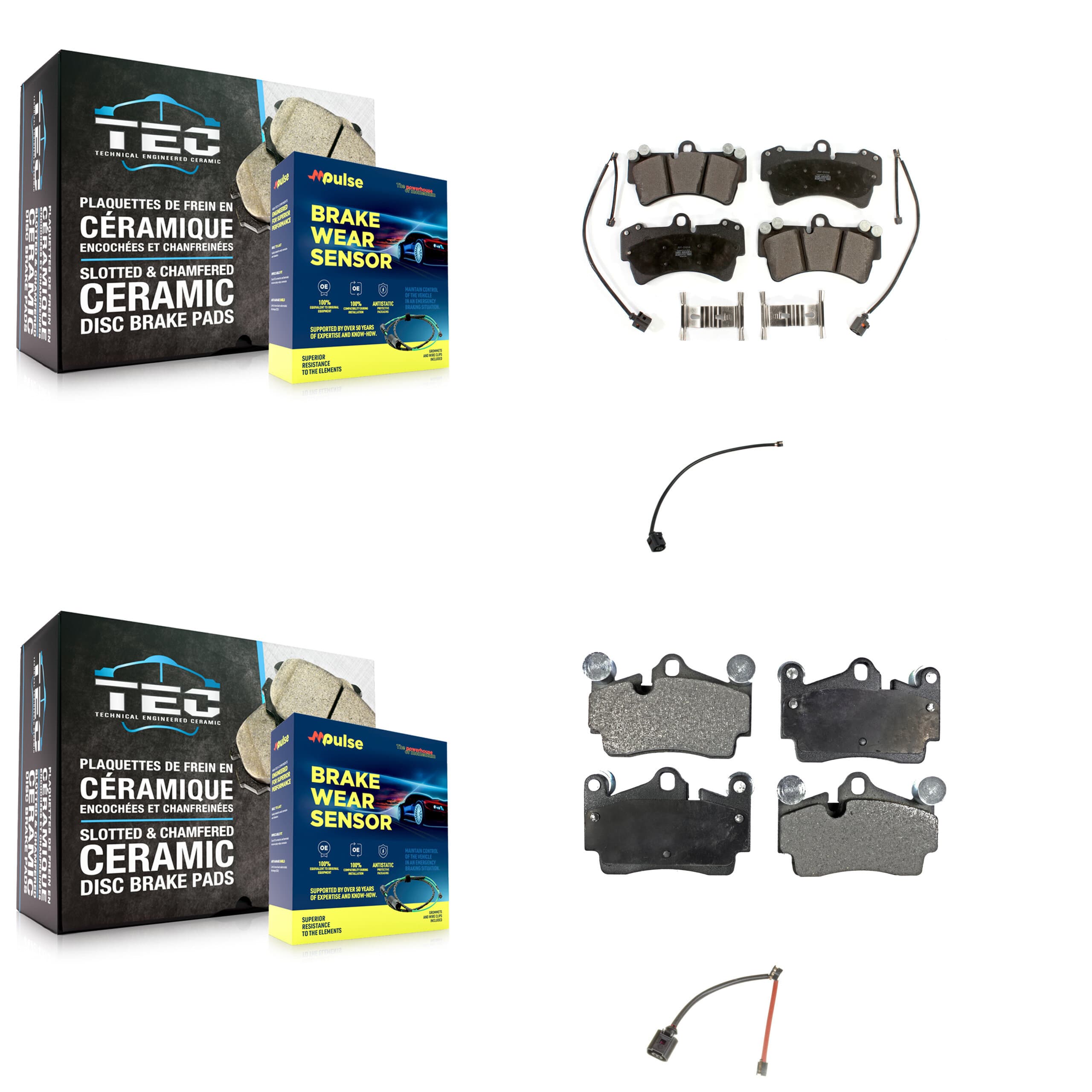Positive Plus - KPW-101460 - Front and Rear Disc Brake Pad Kits image 1