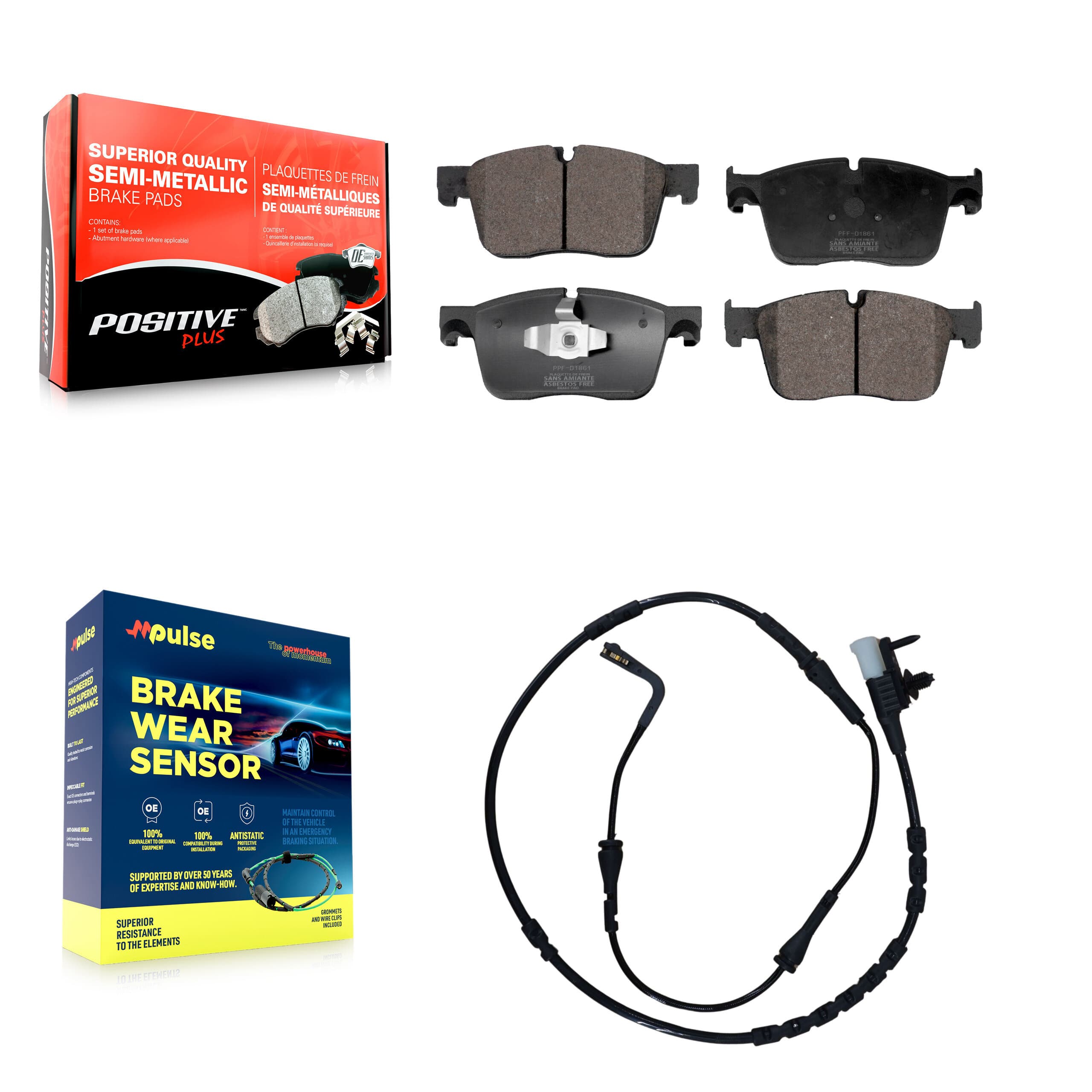 Positive Plus - KPW-101560 - Front Disc Brake Pad Kits image 1