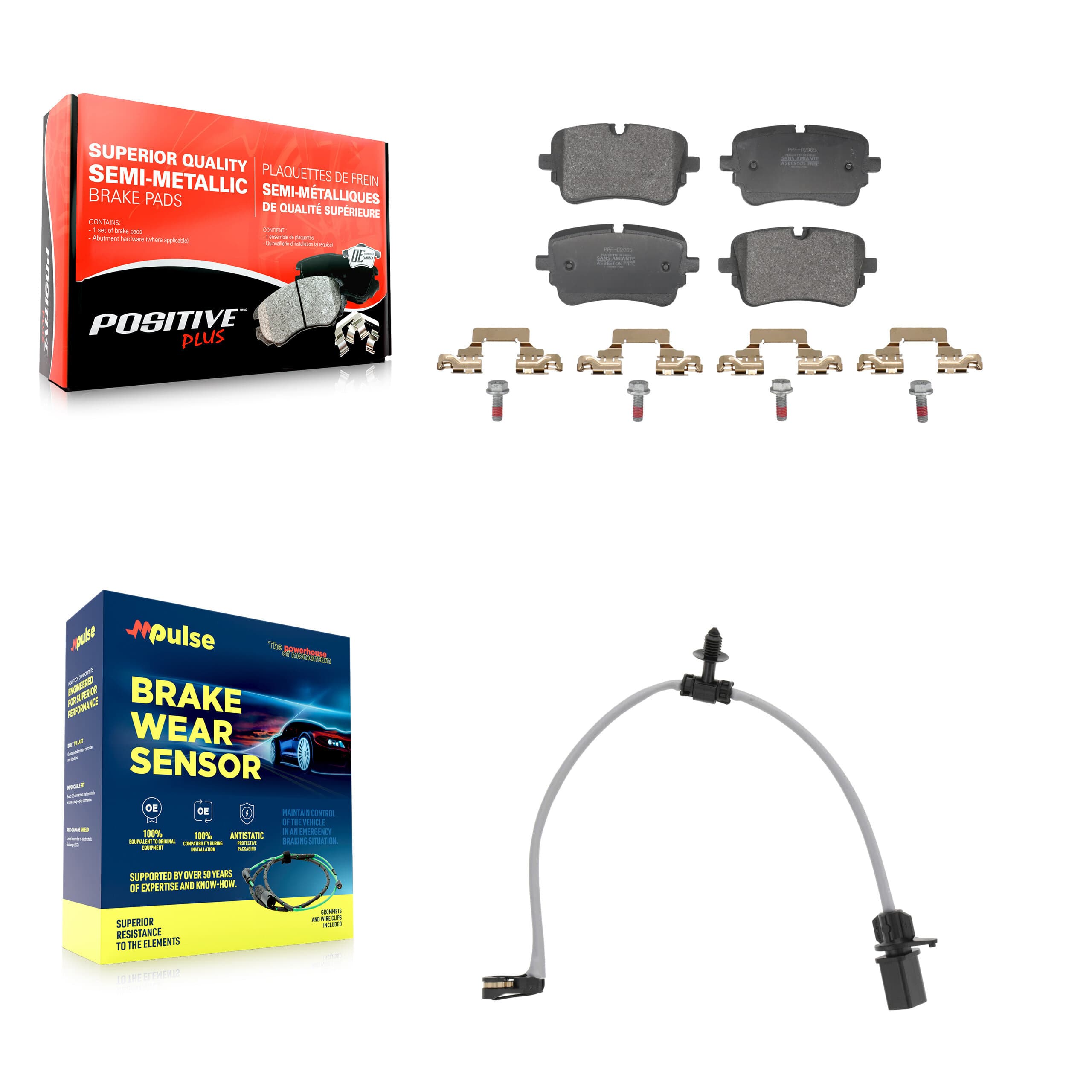 Positive Plus - KPW-101608 - Rear Disc Brake Pad Kits image 1