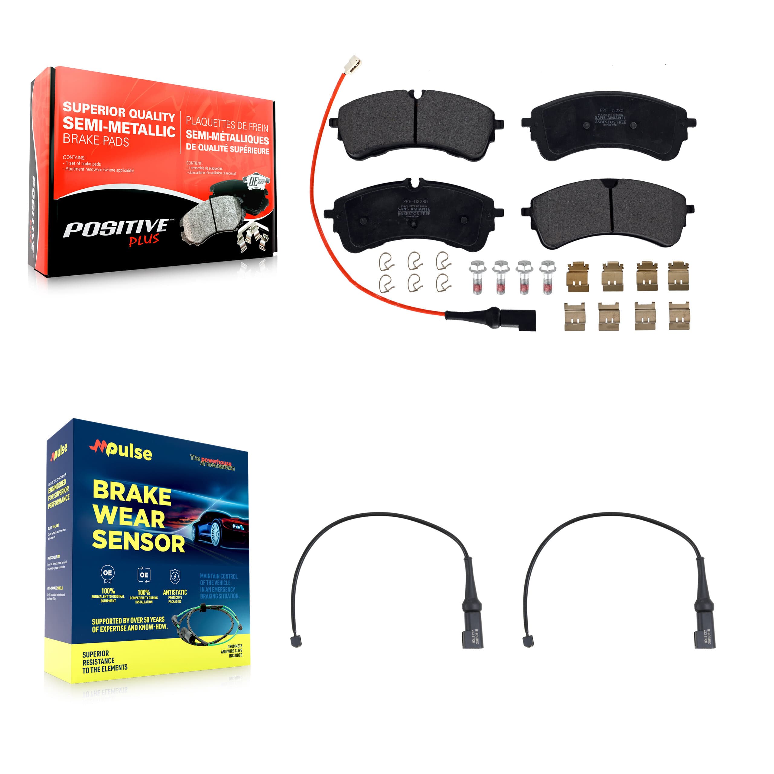 Positive Plus - KPW-101625 - Rear Disc Brake Pad Kits image 1