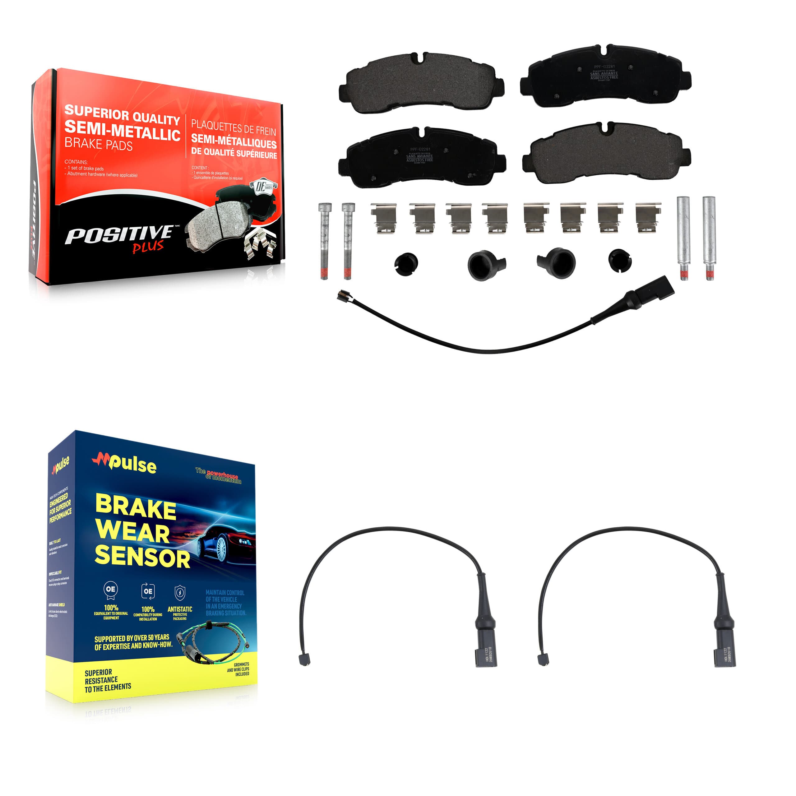 Positive Plus - KPW-101626 - Rear Disc Brake Pad Kits image 1